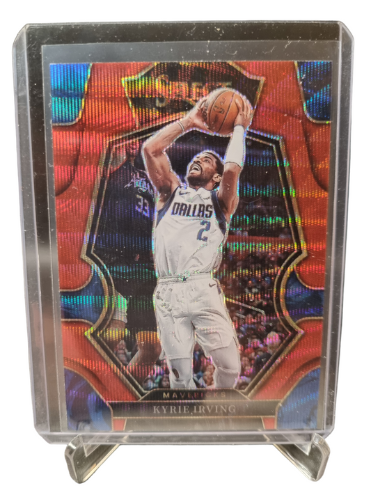 2022-23 Panini Select #130 Kyrie Irving Premier Level Red Wave Prizm