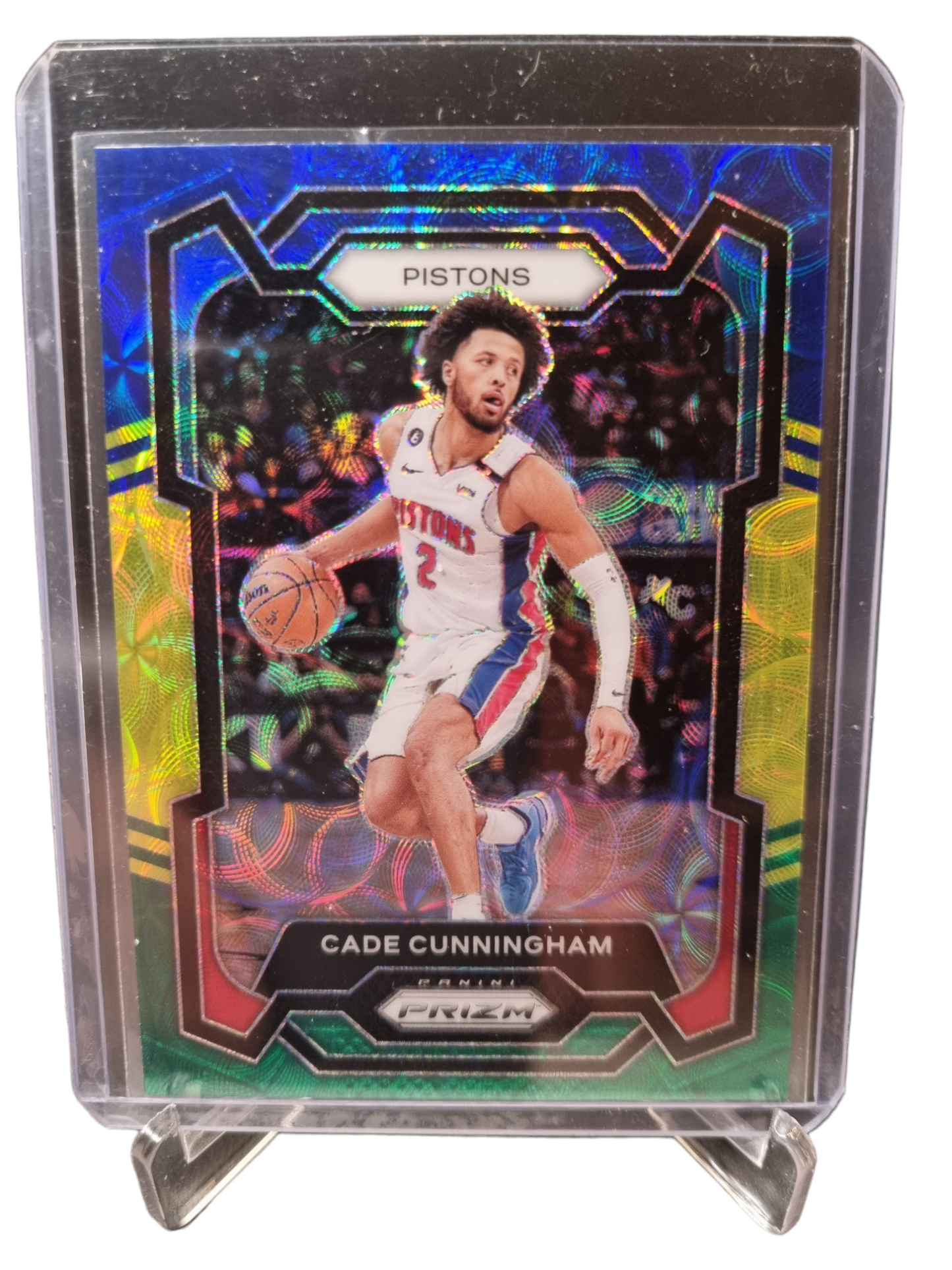 2023-24 Panini Prizm Choice #11 Cade Cunningham Blue Yellow Green Scope Prizm