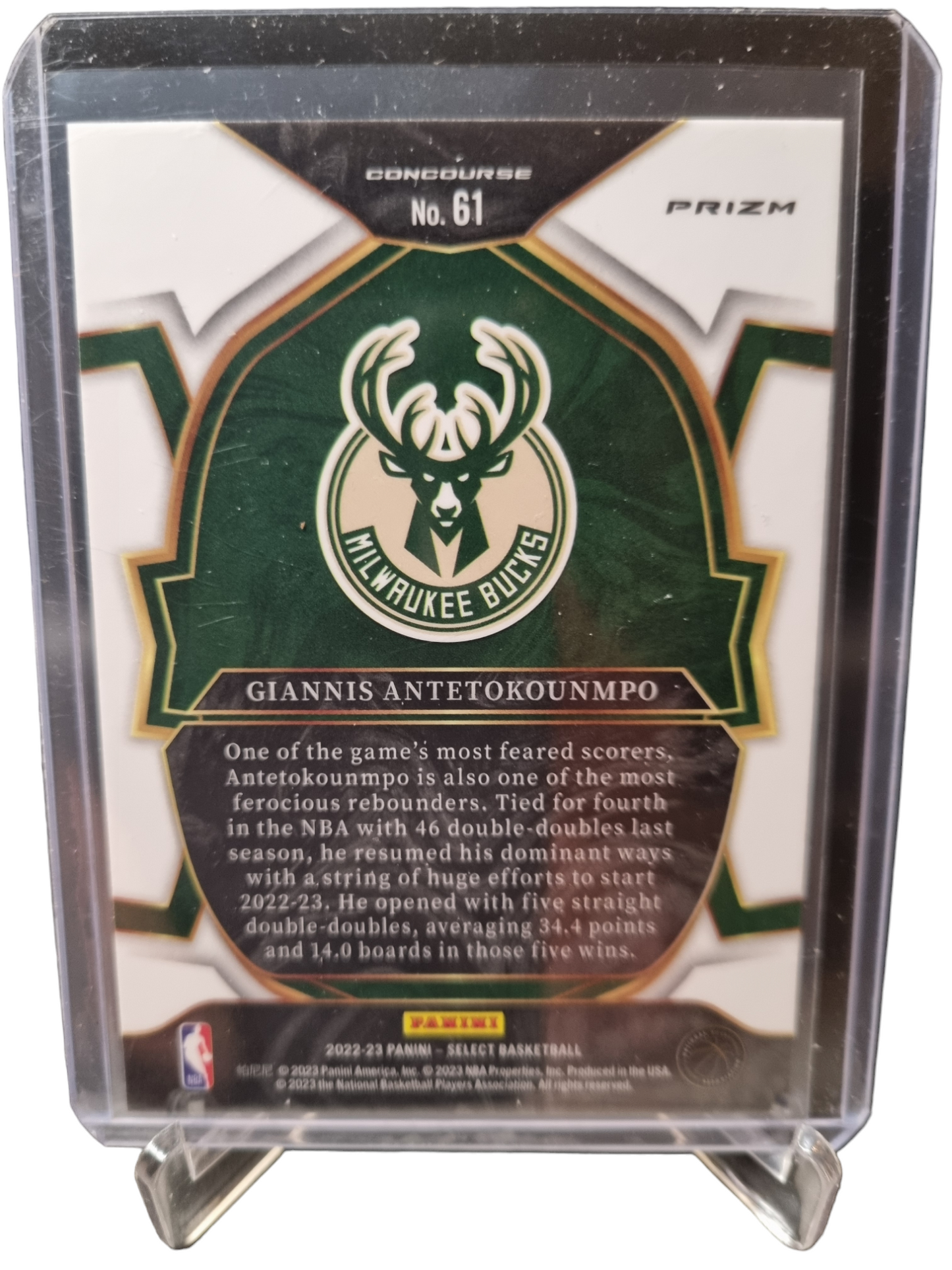 2022-23 Panini Select #61 Giannis Antetokounmpo Silver Prizm