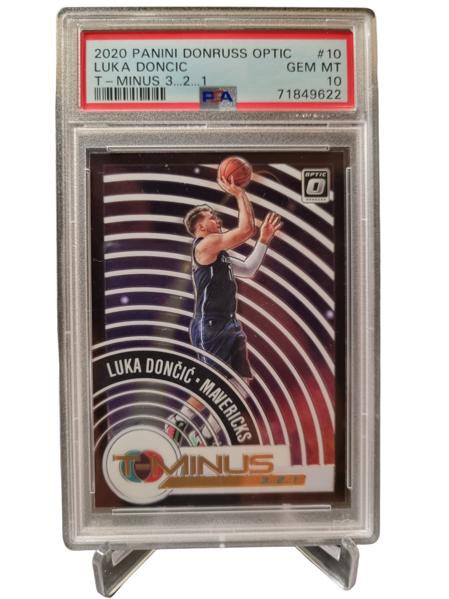 2020 Panini Donruss Optic #10 Luka Doncic T-Minus 3 2 1 PSA 10 Gem Mint