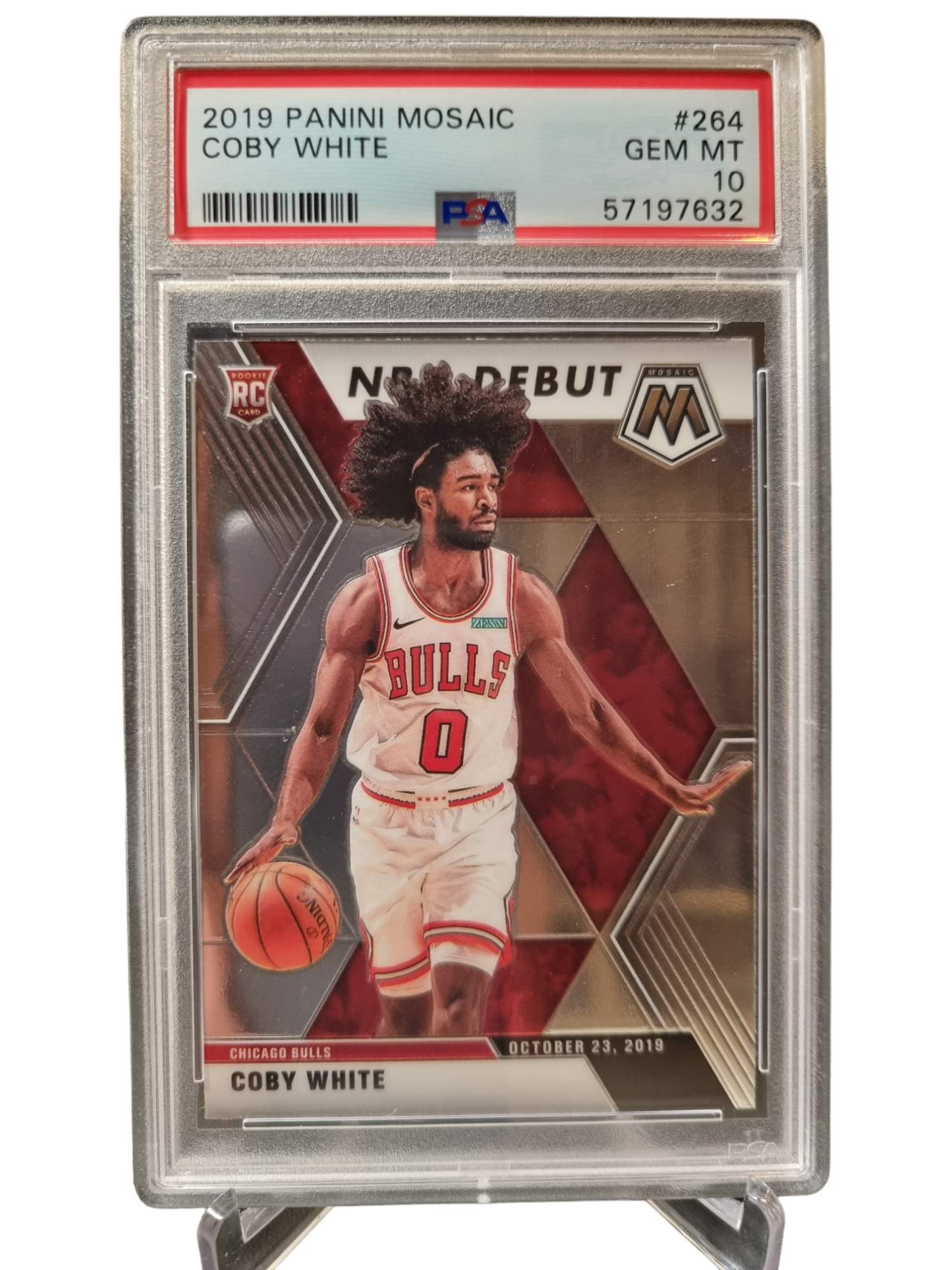 2019 Panini Mosaic #264 Coby White Rookie Card PSA10 Gem Mint