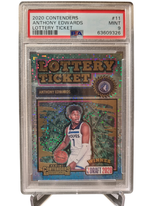 2020 Contenders #11 Anthony Edwards Rookie Card Lottery Ticket PSA 9 Mint