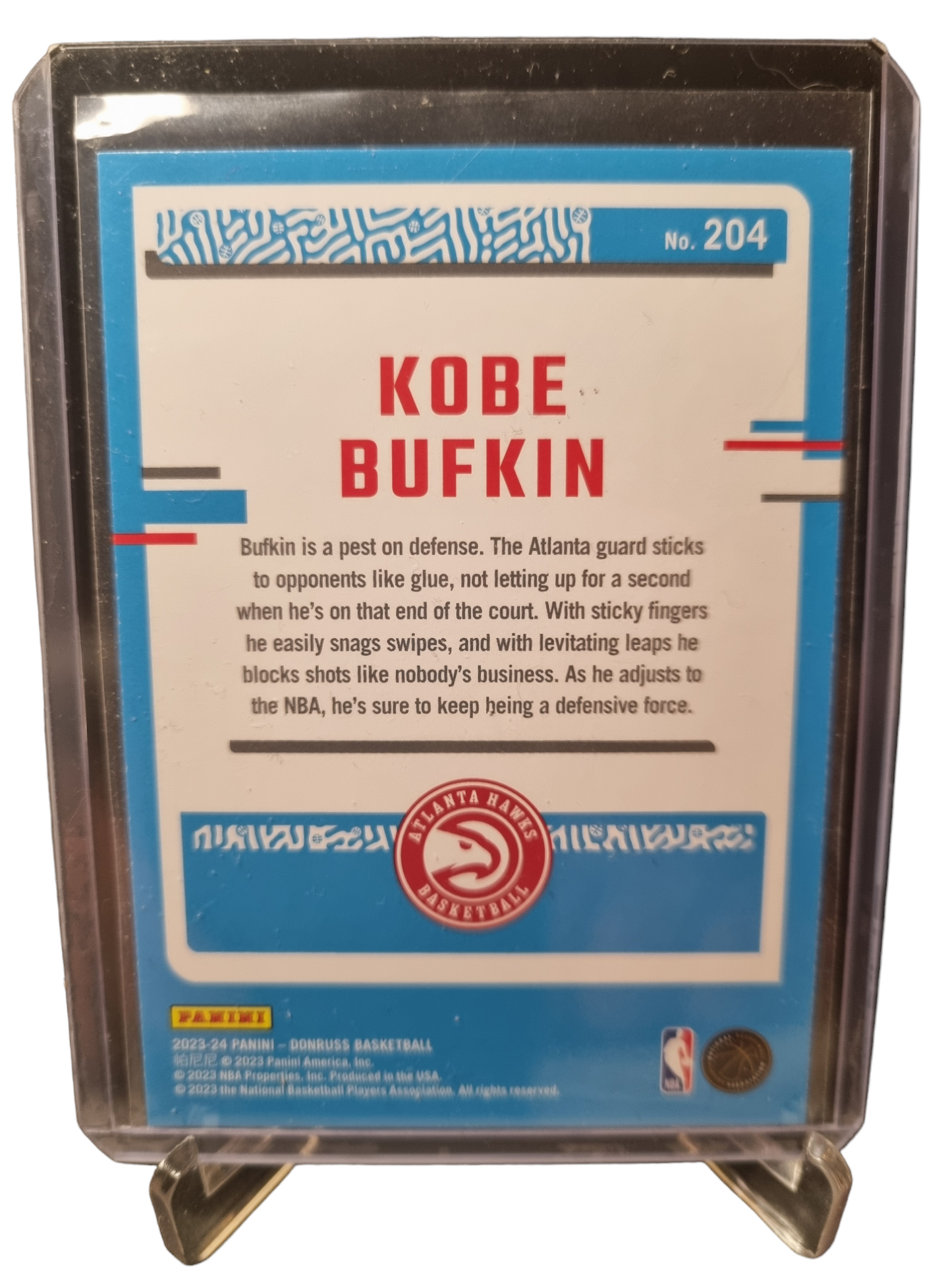 2023-24 Panini Donruss #204 Kobe Bufkin Rookie Card Rated Rookie