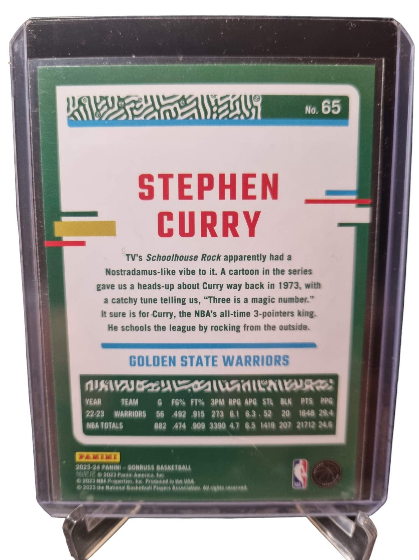 2023-24 Panini Donruss #65 Stephen Curry Press Proof