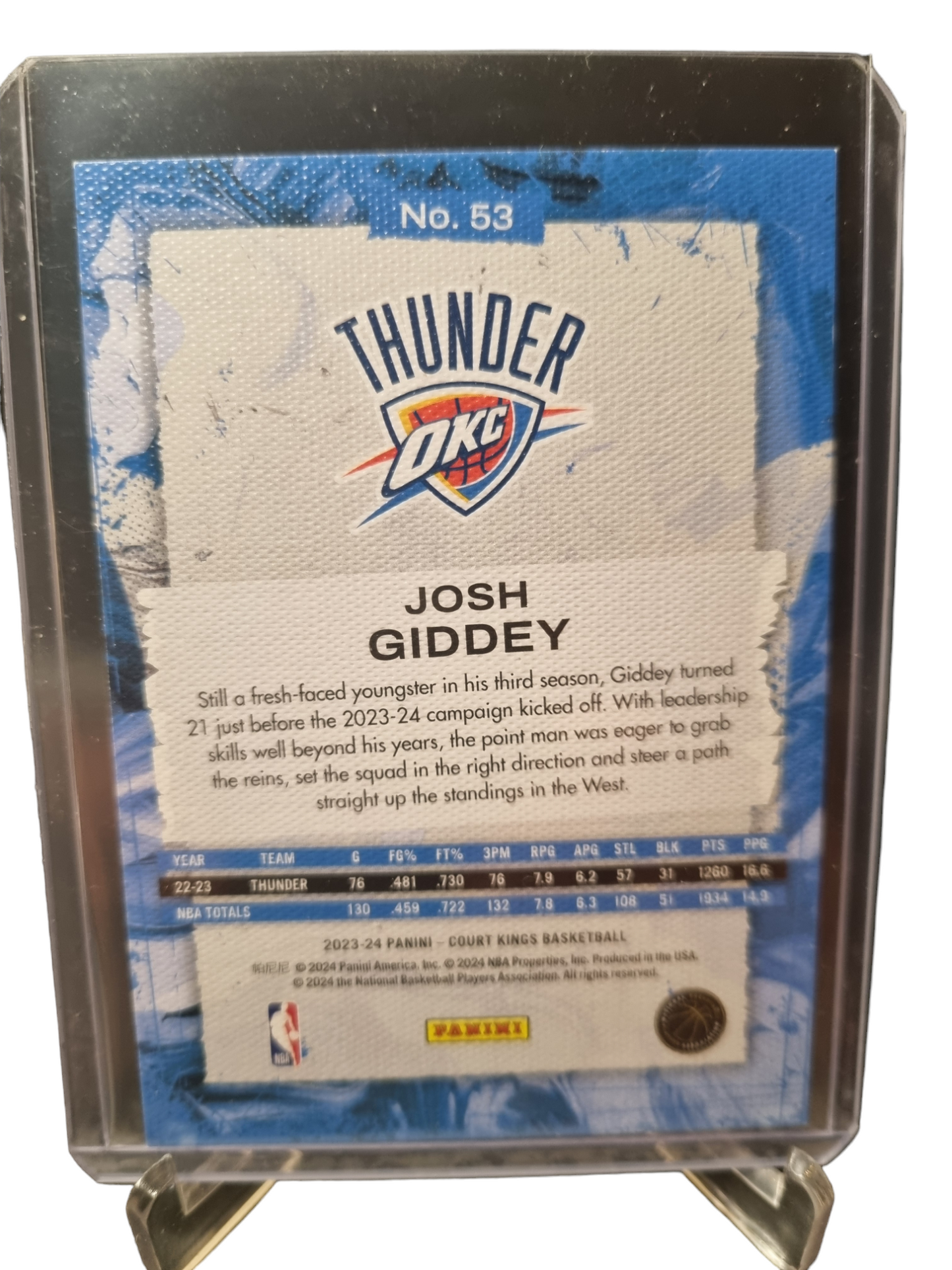 2023-24 Panini Court Kings #53 Josh Giddey