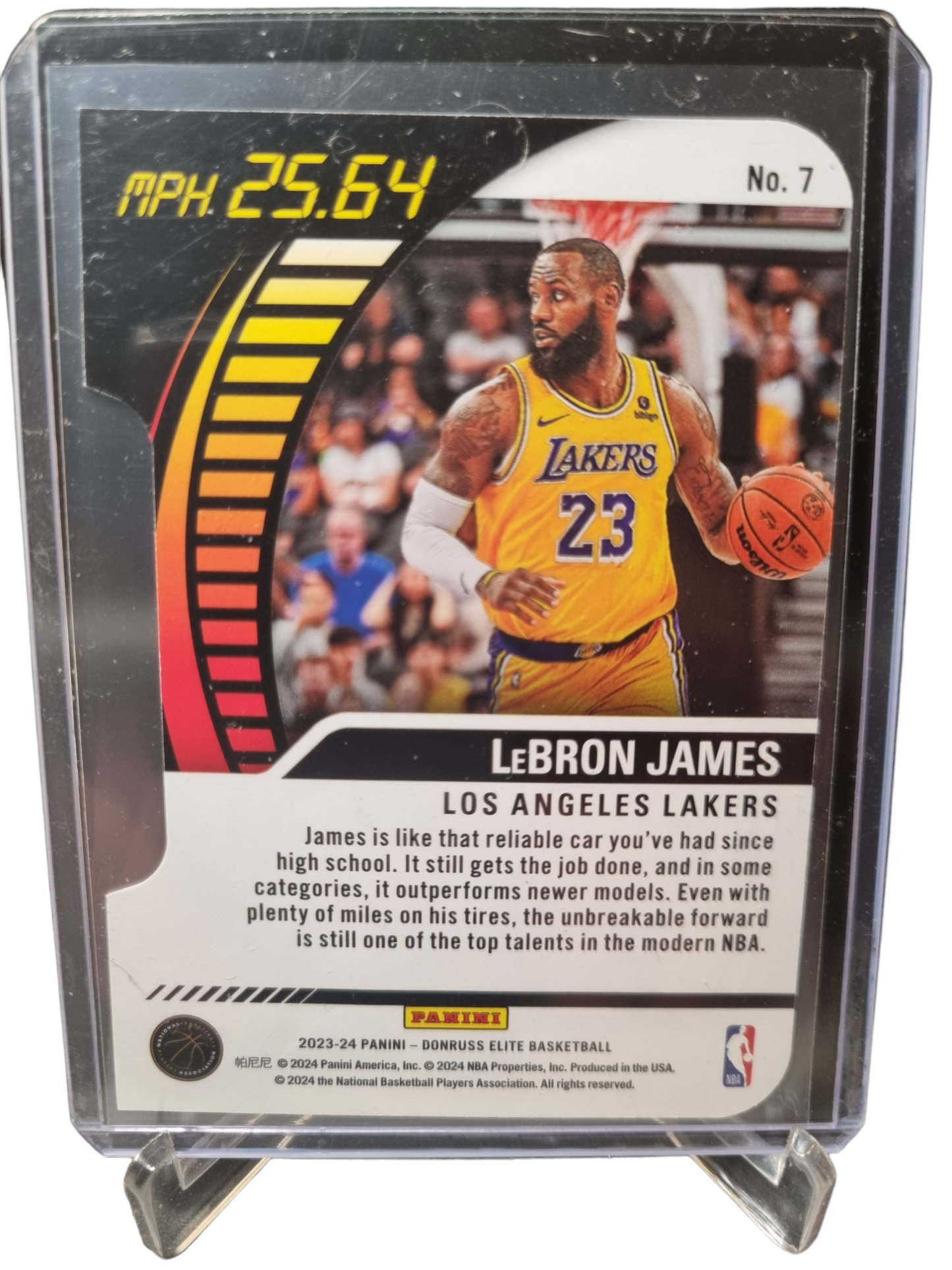 2023-24 Panini Donruss Elite #7 Lebron James Full Throttle Die Cut