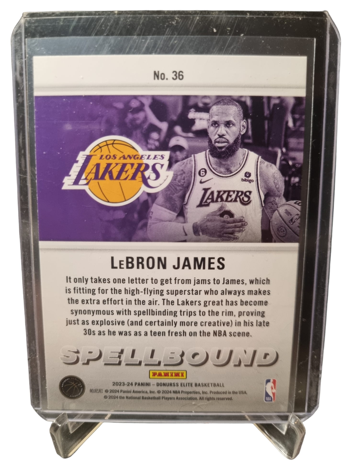 2023-24 Panini Donruss Elite #36 Lebron James Spellbound J