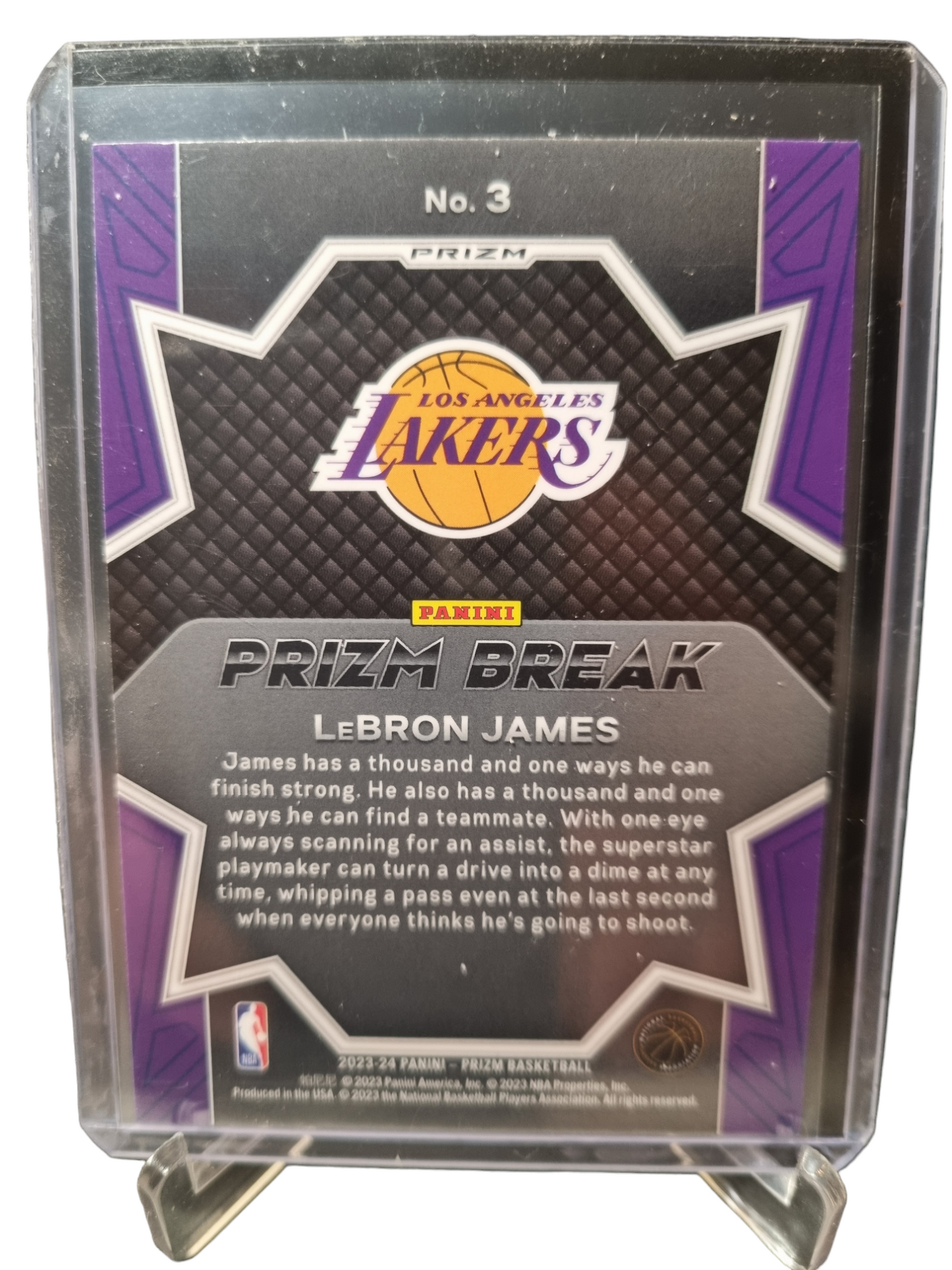 2023-24 Panini Prizm #3 Lebron James Prizm Break Silver