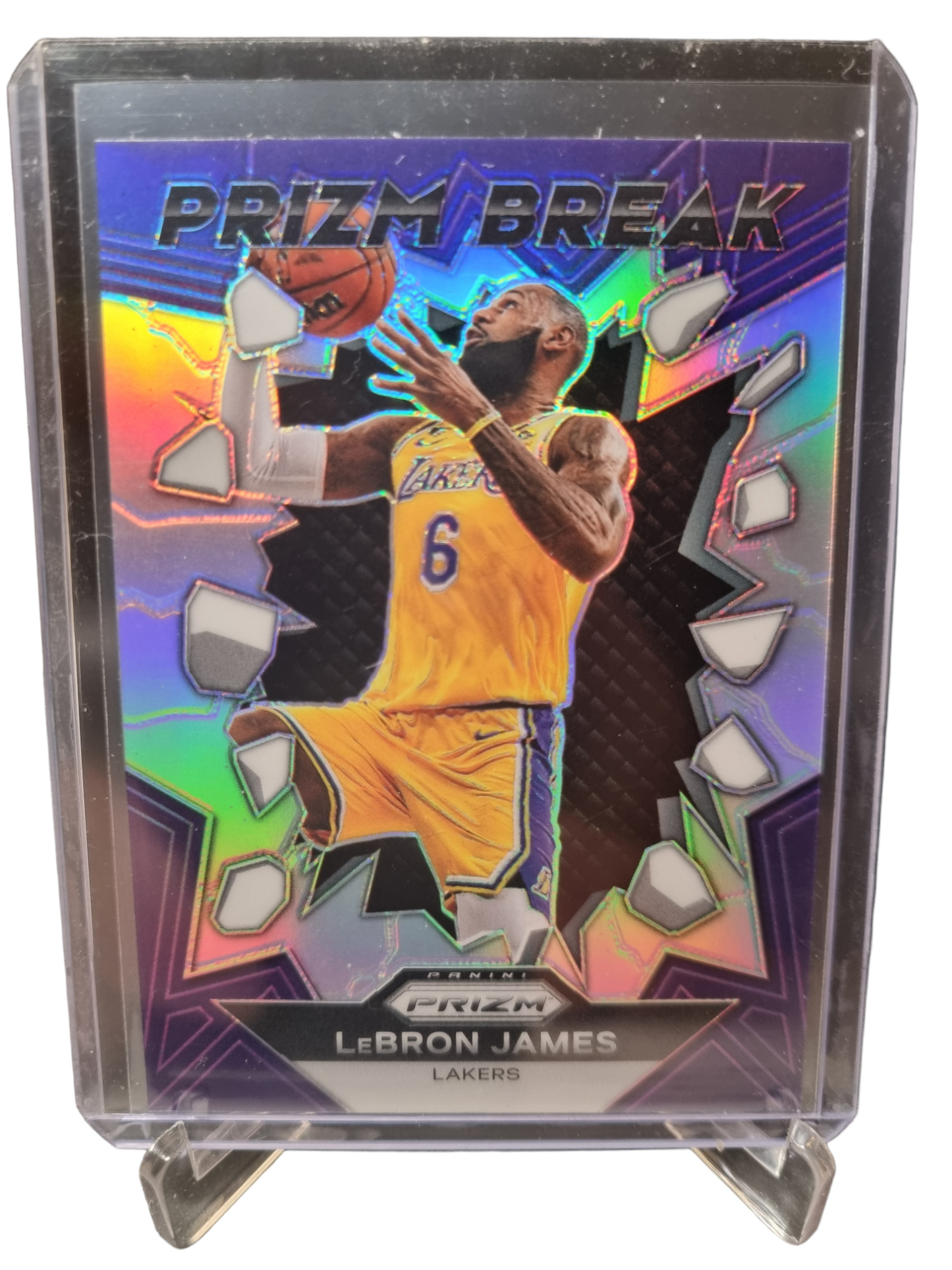 2023-24 Panini Prizm #3 Lebron James Prizm Break Silver