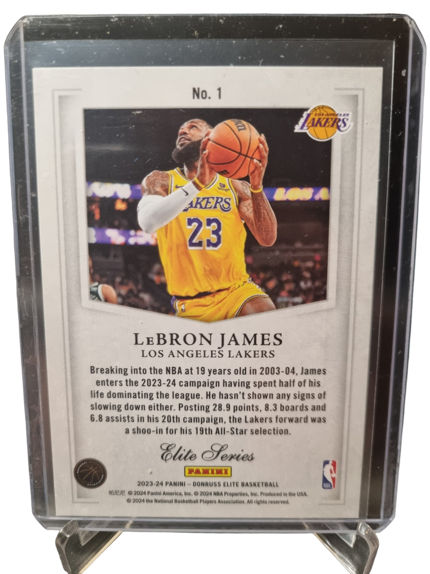 2023-24 Panini Donruss Elite #1 Lebron James Elite Series