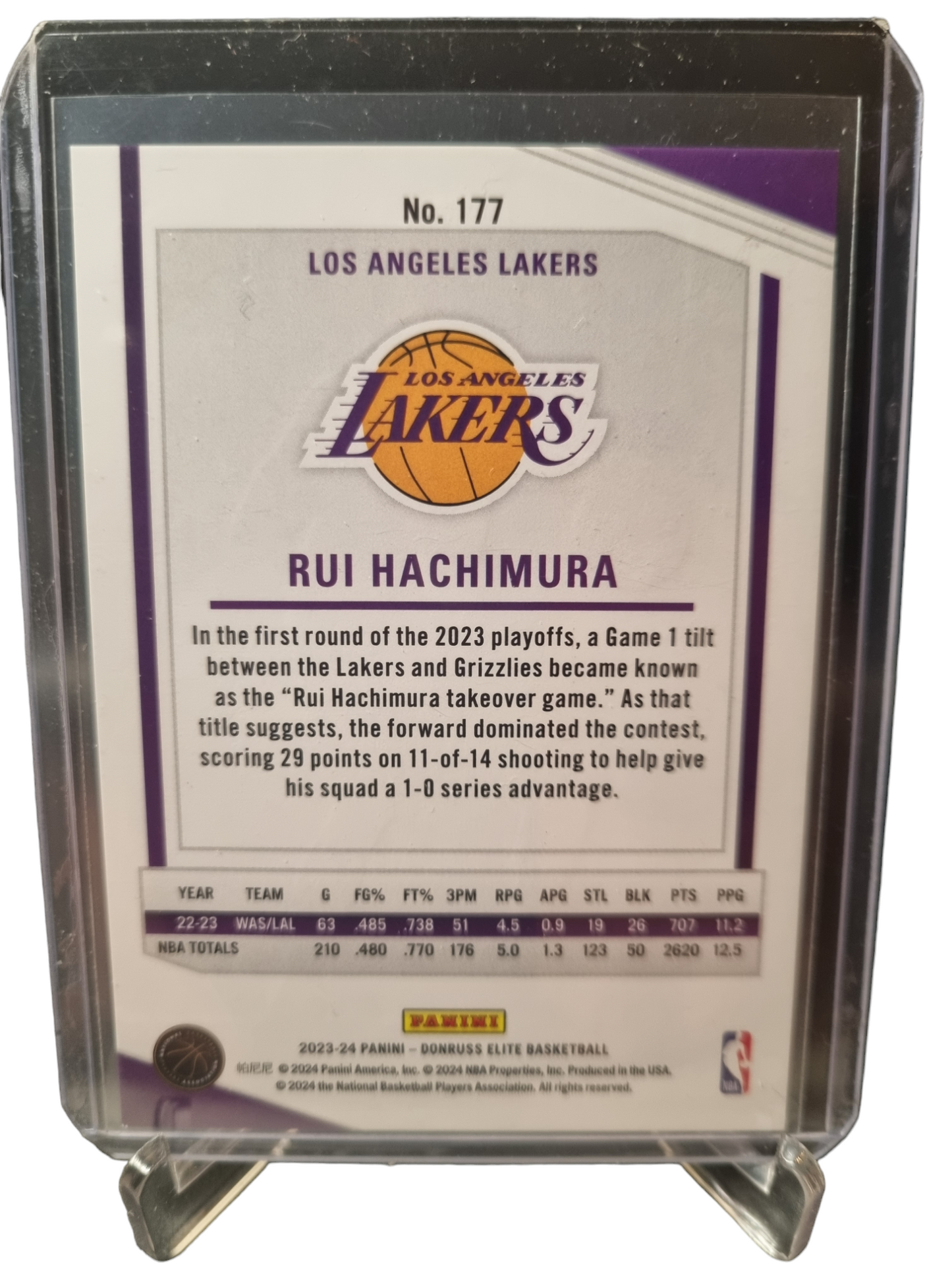 2023-24 Panini Donruss Elite #177 Rui Hachimura Blue 17/99