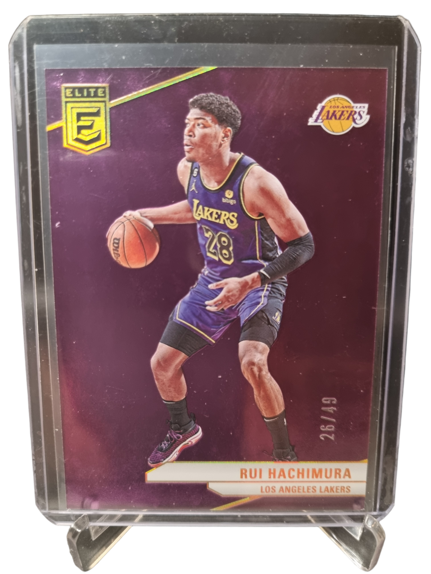 2023-24 Panini Donruss Elite #177 Rui Hachimura Purple 26/49