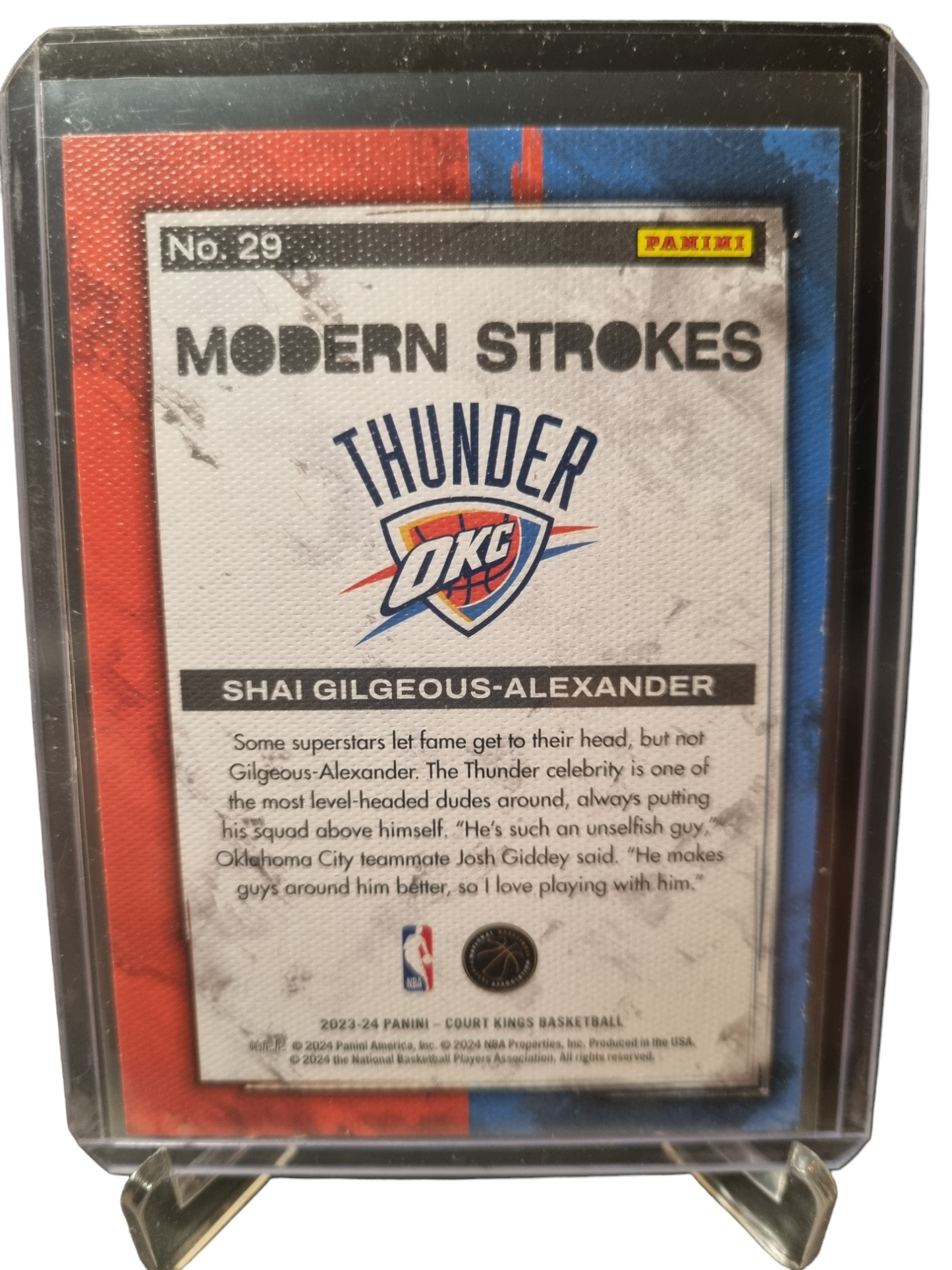 2023-24 Panini Court Kings #29 Shai Gilgeous-Alexander Modern Strokes