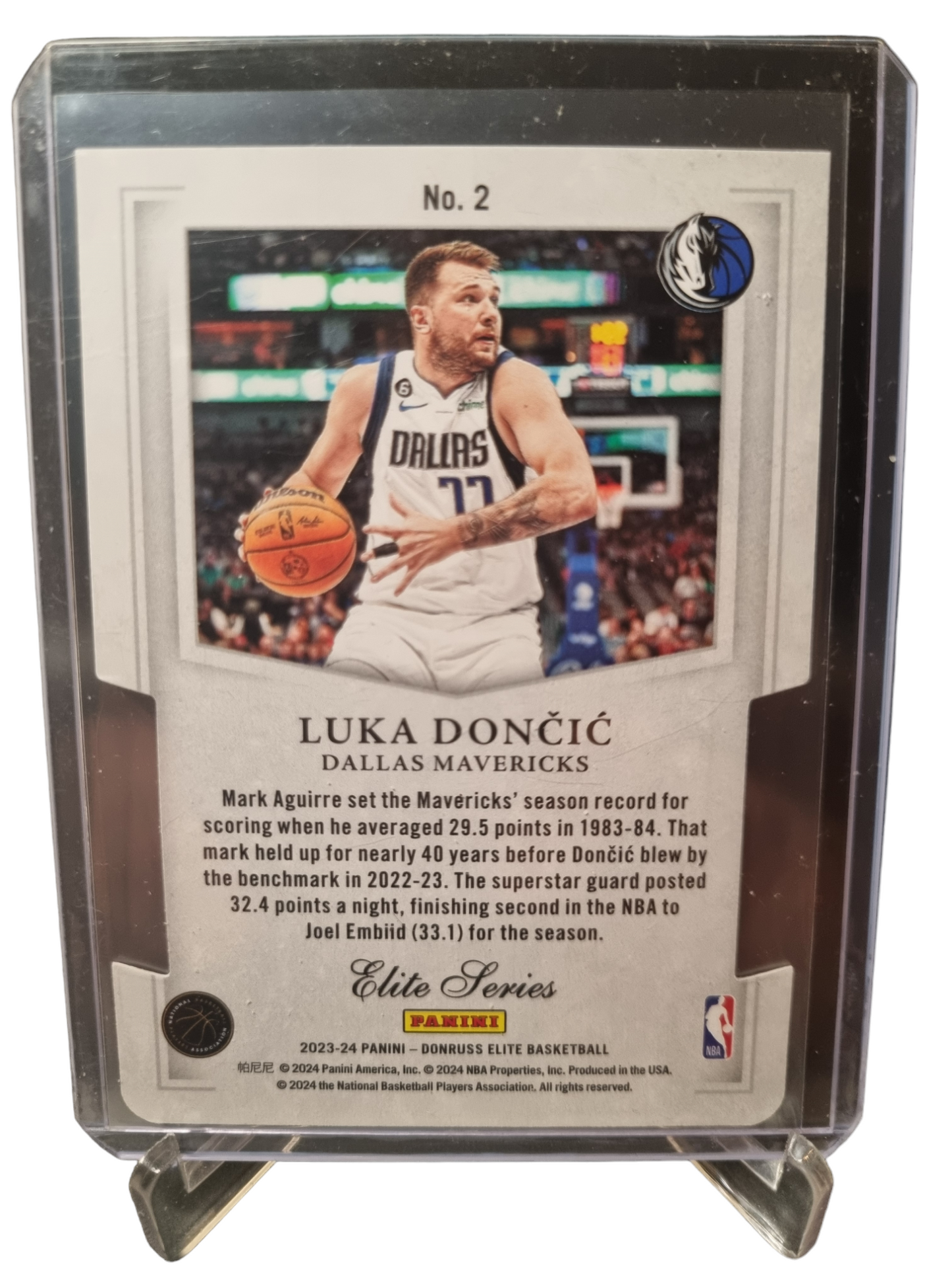 2023-24 Panini Donruss Elite #2 Luka Doncic Elite Series Orange Die Cut