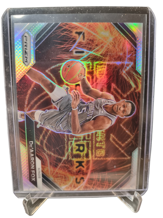 2023-24 Panini Prizm #15 De'Aaron Fox Fireworks