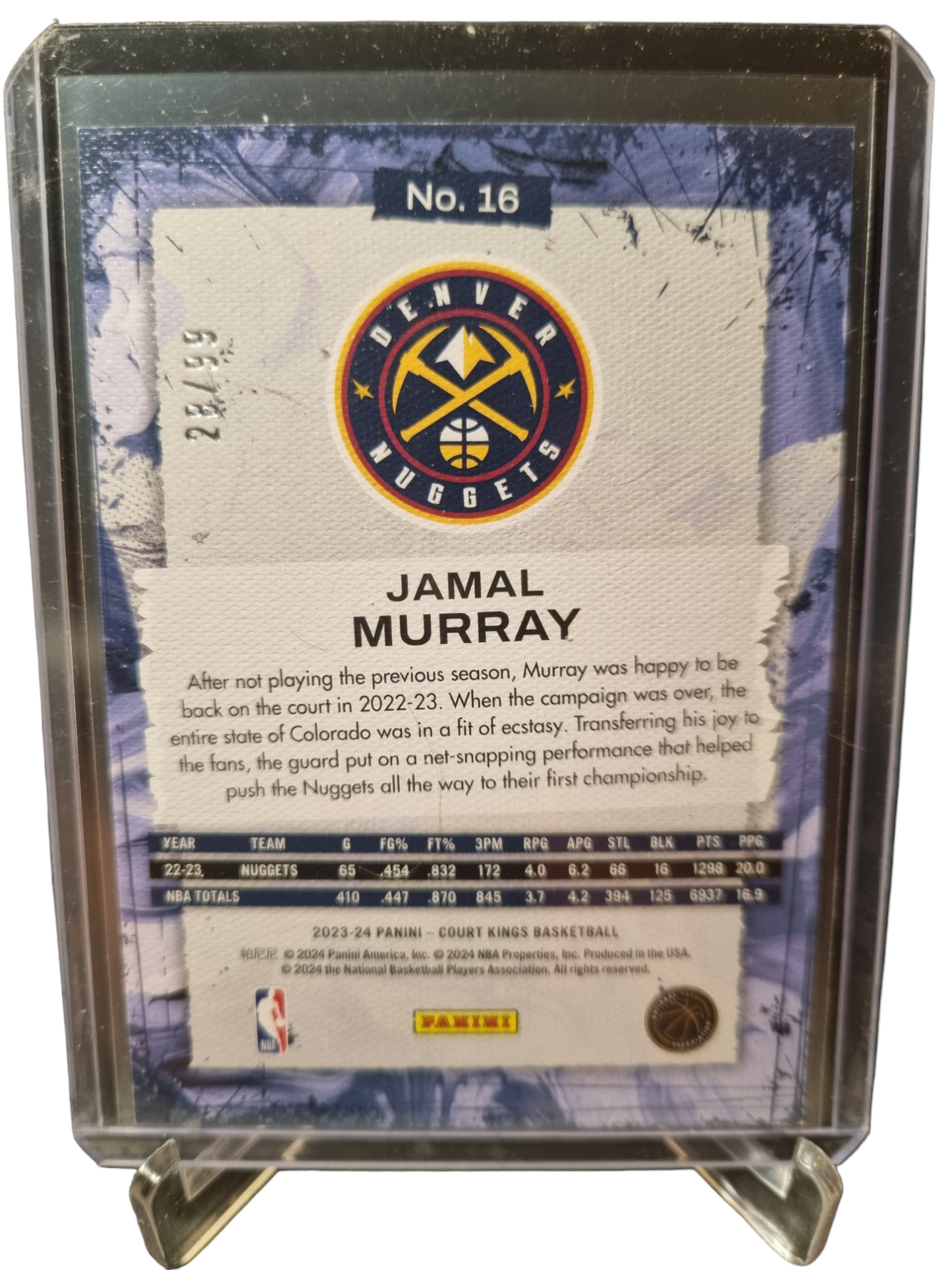 2023-24 Panini Court Kings #16 Jamal Murray 28/99