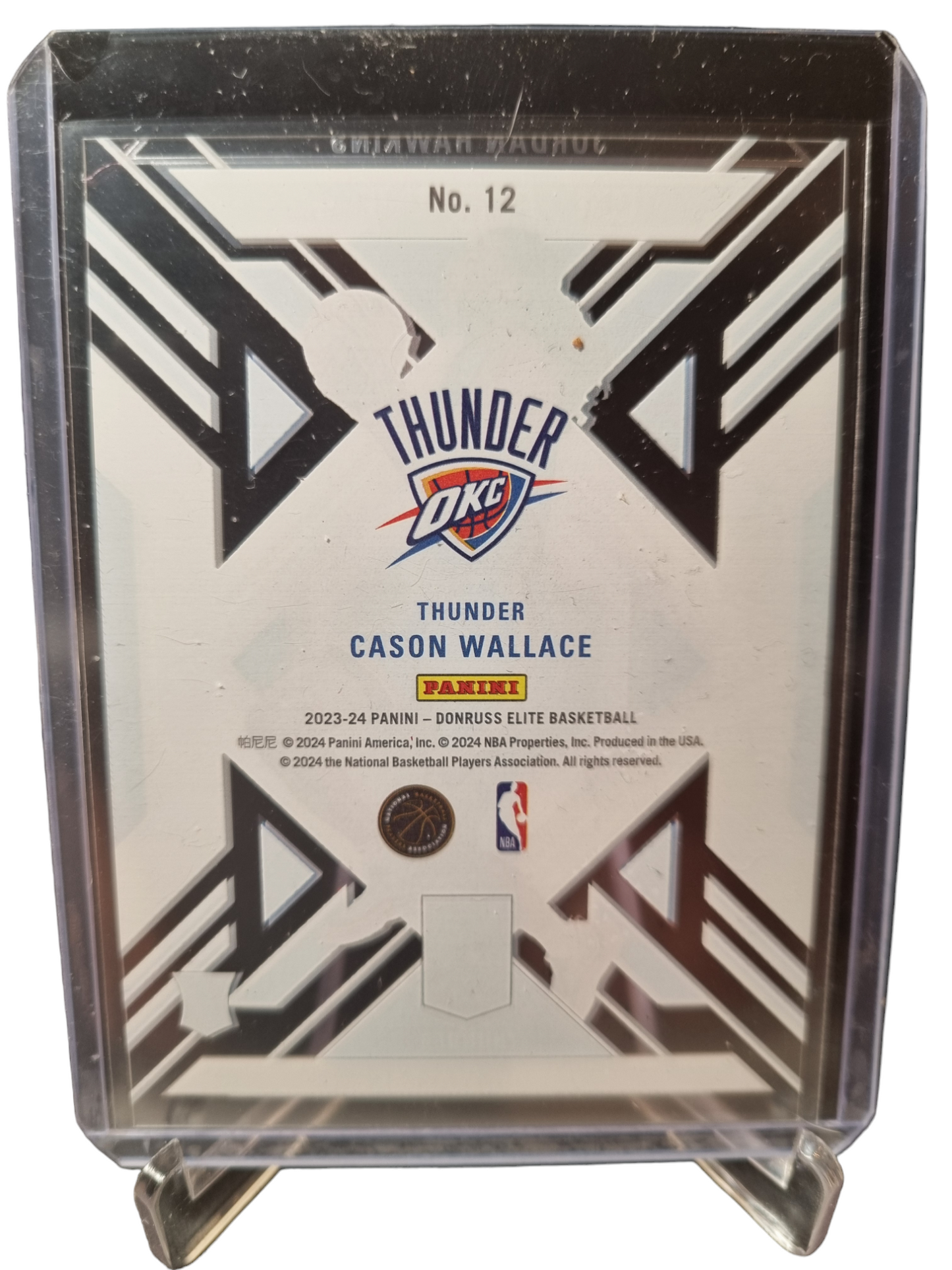 2023-24 Panini Donruss Elite #12 Cason Wallace Rookie Card Clarity