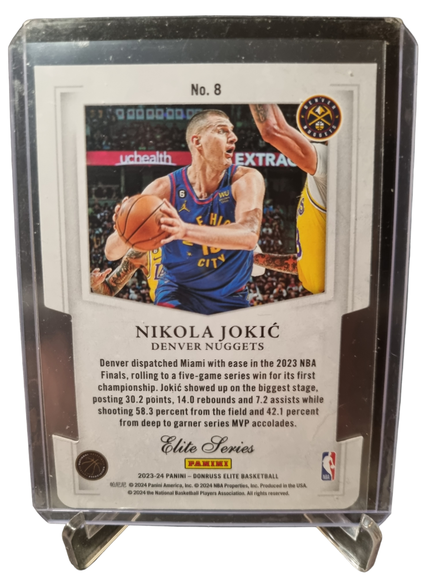 2023-24 Panini Donruss Elite #8 Nikola Jokic Elite Series Orange Die Cut