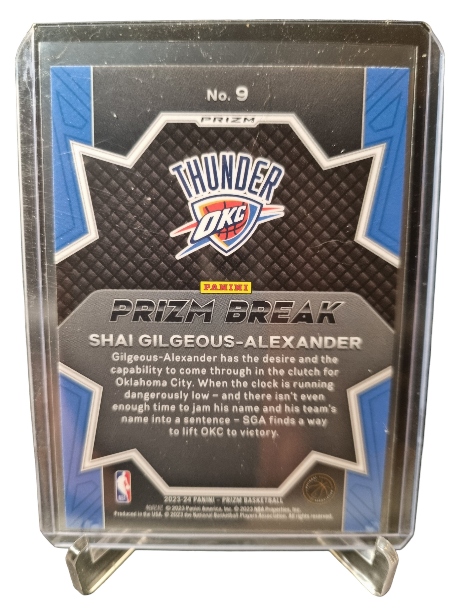 2023-24 Panini Prizm #9 Shai Gilgeous-Alexander Prizm Break Silver Prizm