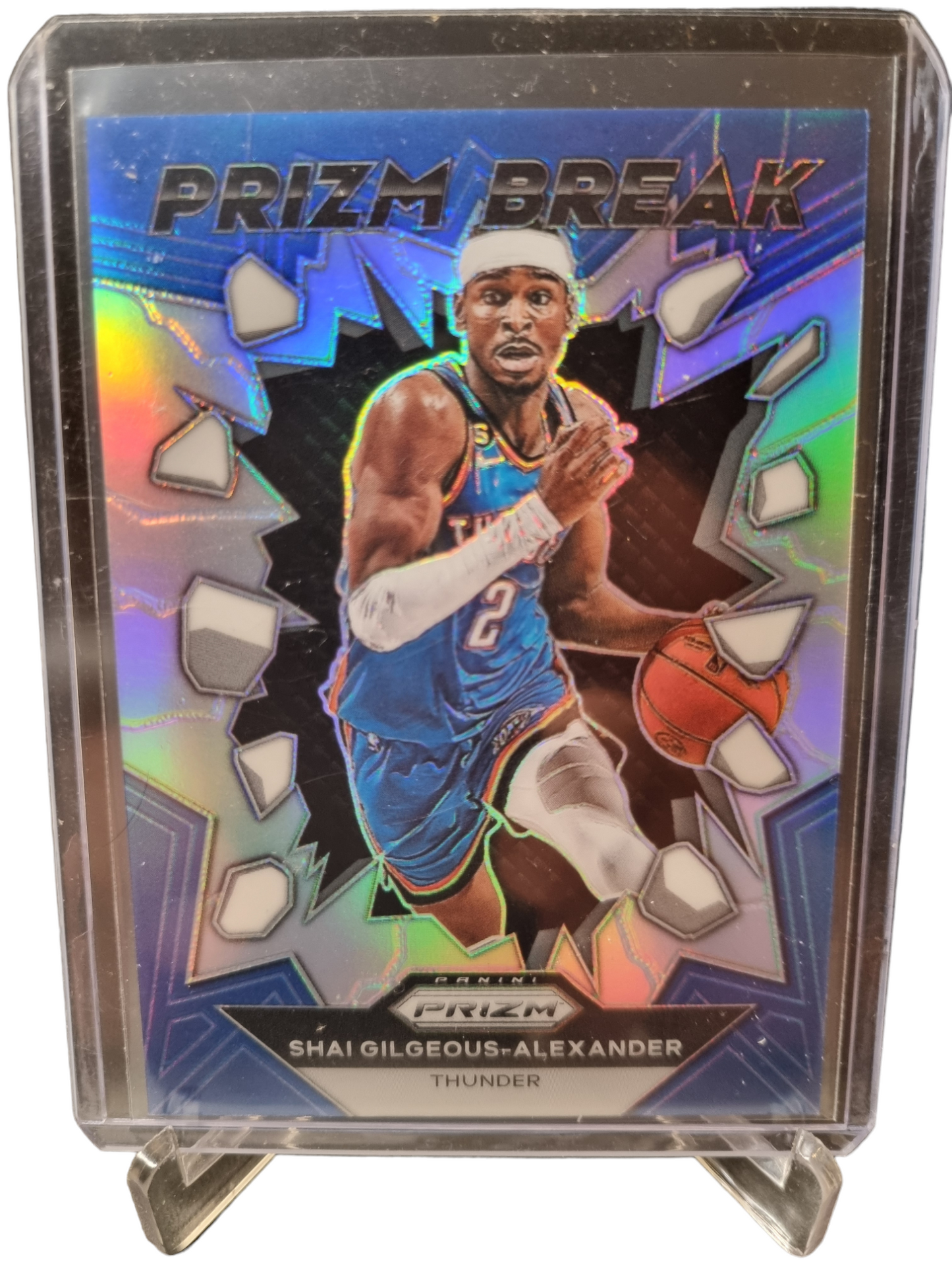 2023-24 Panini Prizm #9 Shai Gilgeous-Alexander Prizm Break Silver Prizm