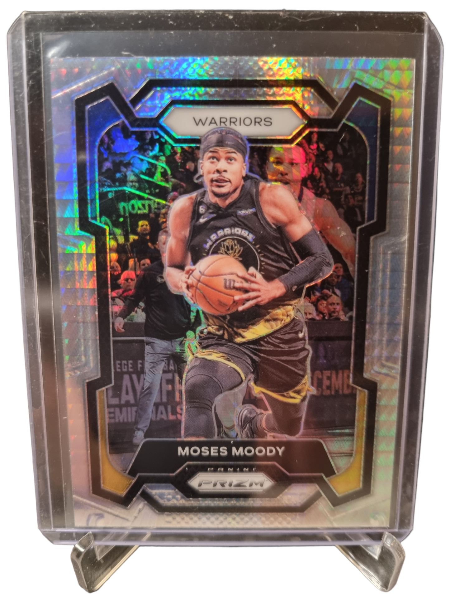 2023-24 Panini Prizm #228 Moses Moody Silver Hyper Prizm