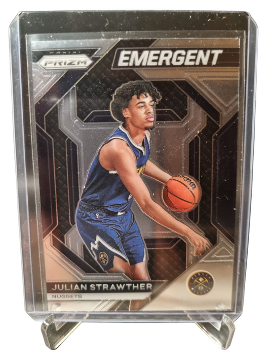 2023-24 Panini Prizm #21 Julian Strawther Rookie Card Emergent