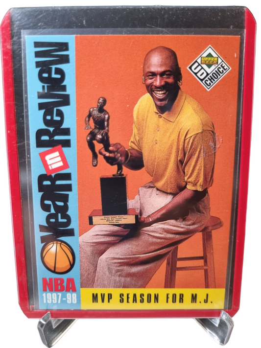 1998 Upper Deck #196 Michael Jordan Year In Review MVP Season