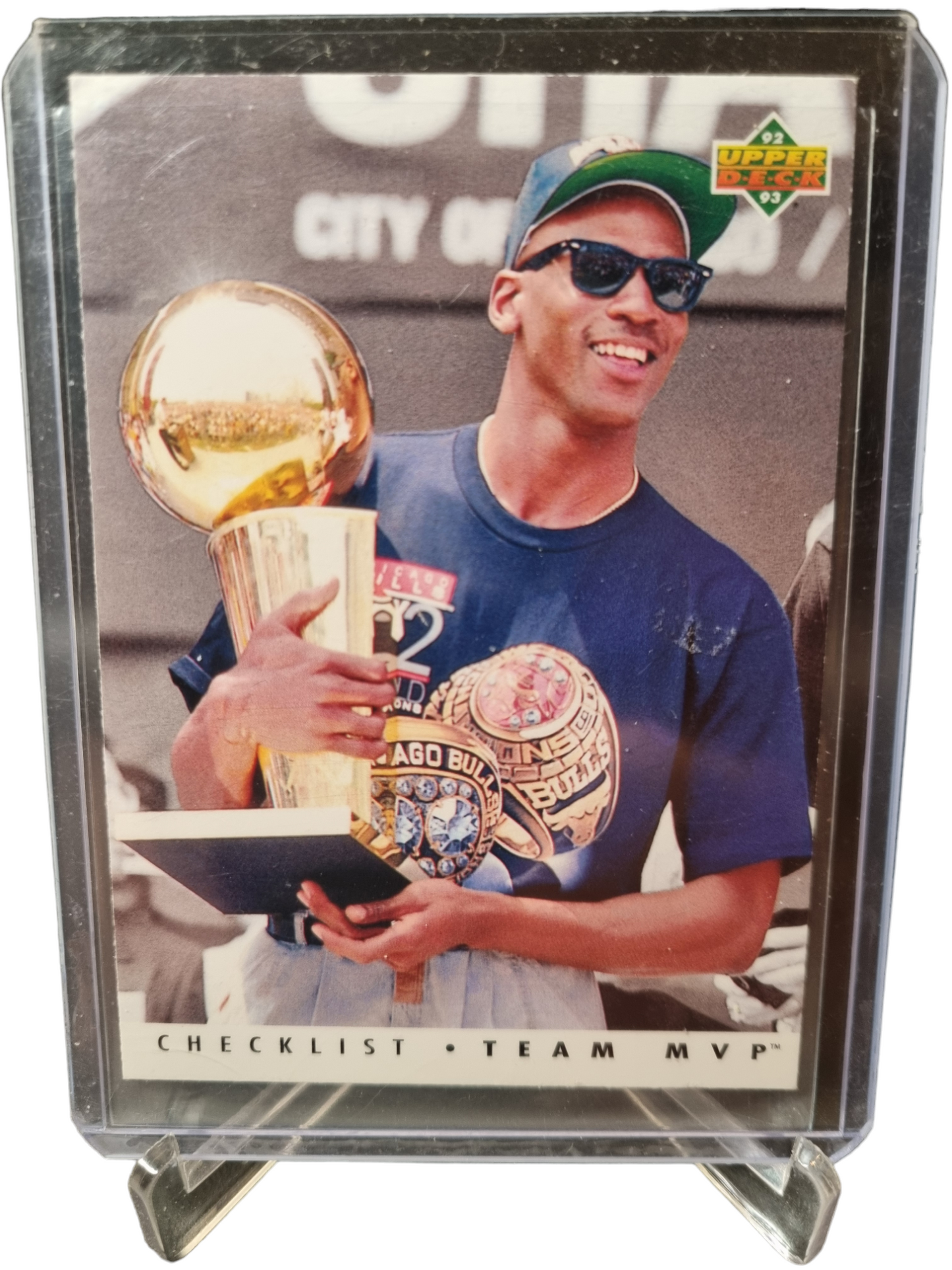 1992 Upper Deck #TM1 Michael Jordan Team MVP Checklist