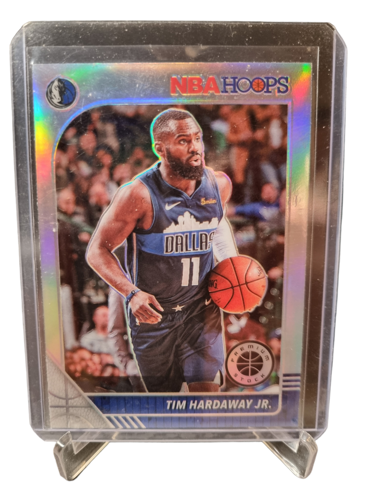 2019-20 Panini Hoops Premium Stock #41 Tim Hardaway JR Silver Prizm