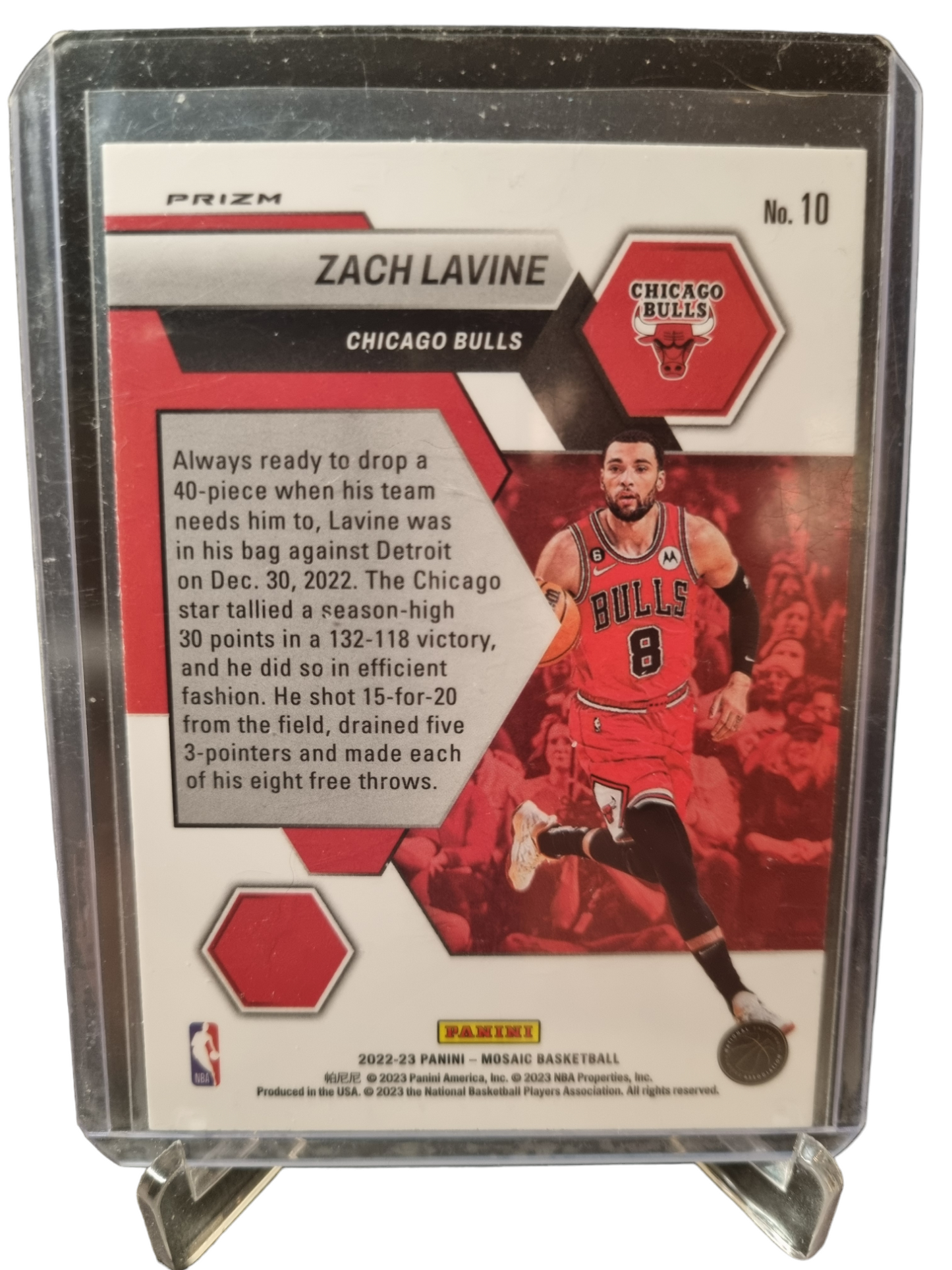 2022-23 Panini Mosaic #10 Zach Lavine Montage Mosaic Prizm