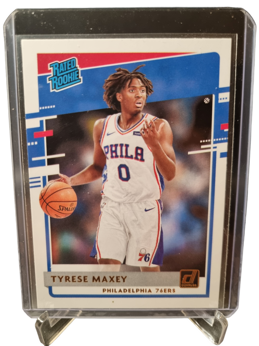 2020-21 Panini Donruss #211 Tyrese Maxey Rookie Card Rated Rookie