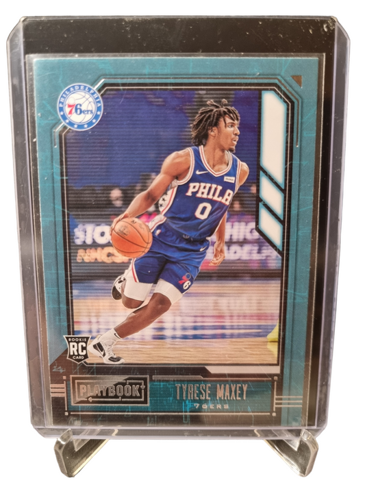2020-21 Panini Chronicles Playbook #168 Tyrese Maxey Rookie Card