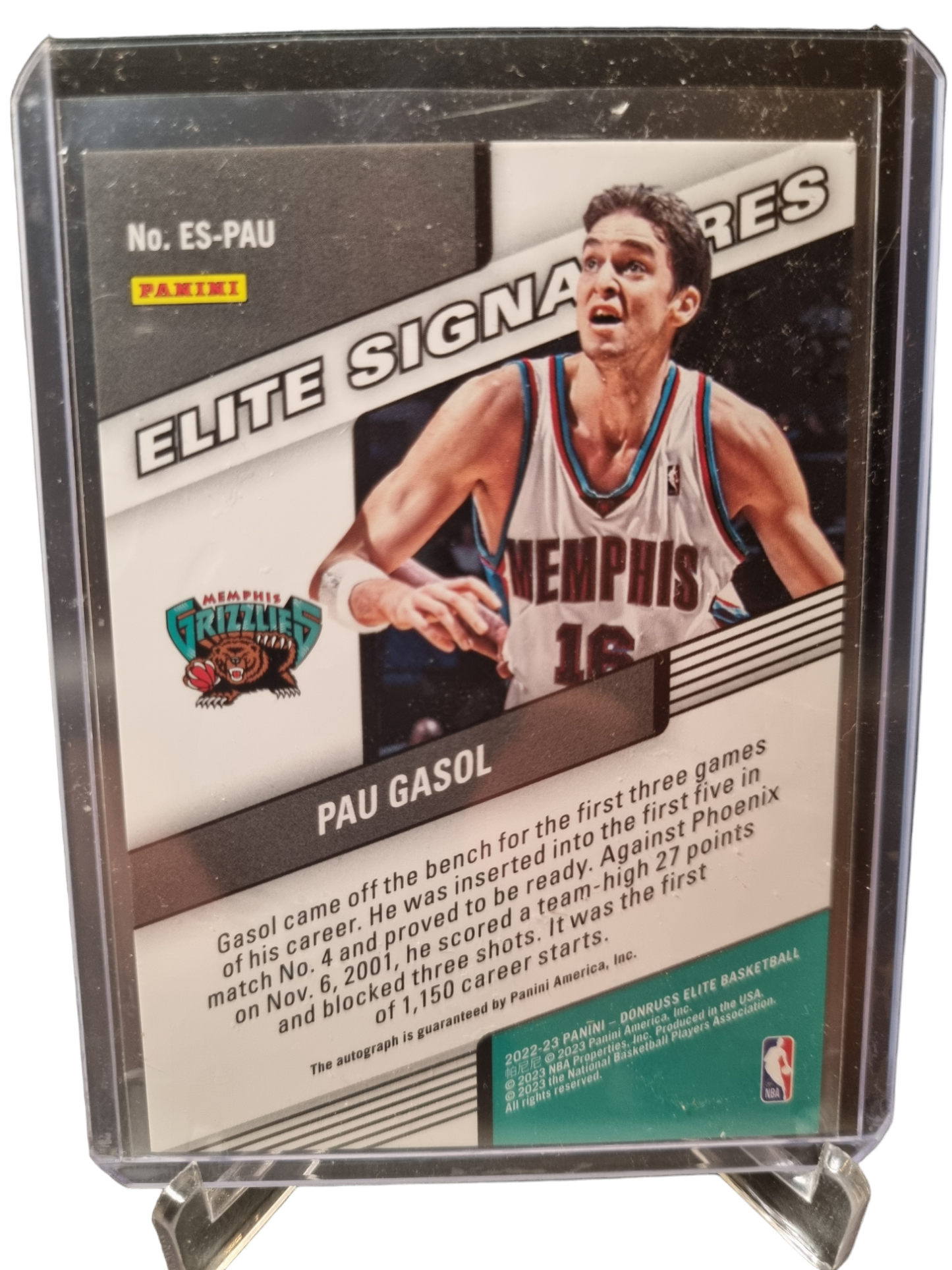 2022-23 Panini Donruss Elite #ES-PAU Pau Gasol Elite Signatures On Card Autograph