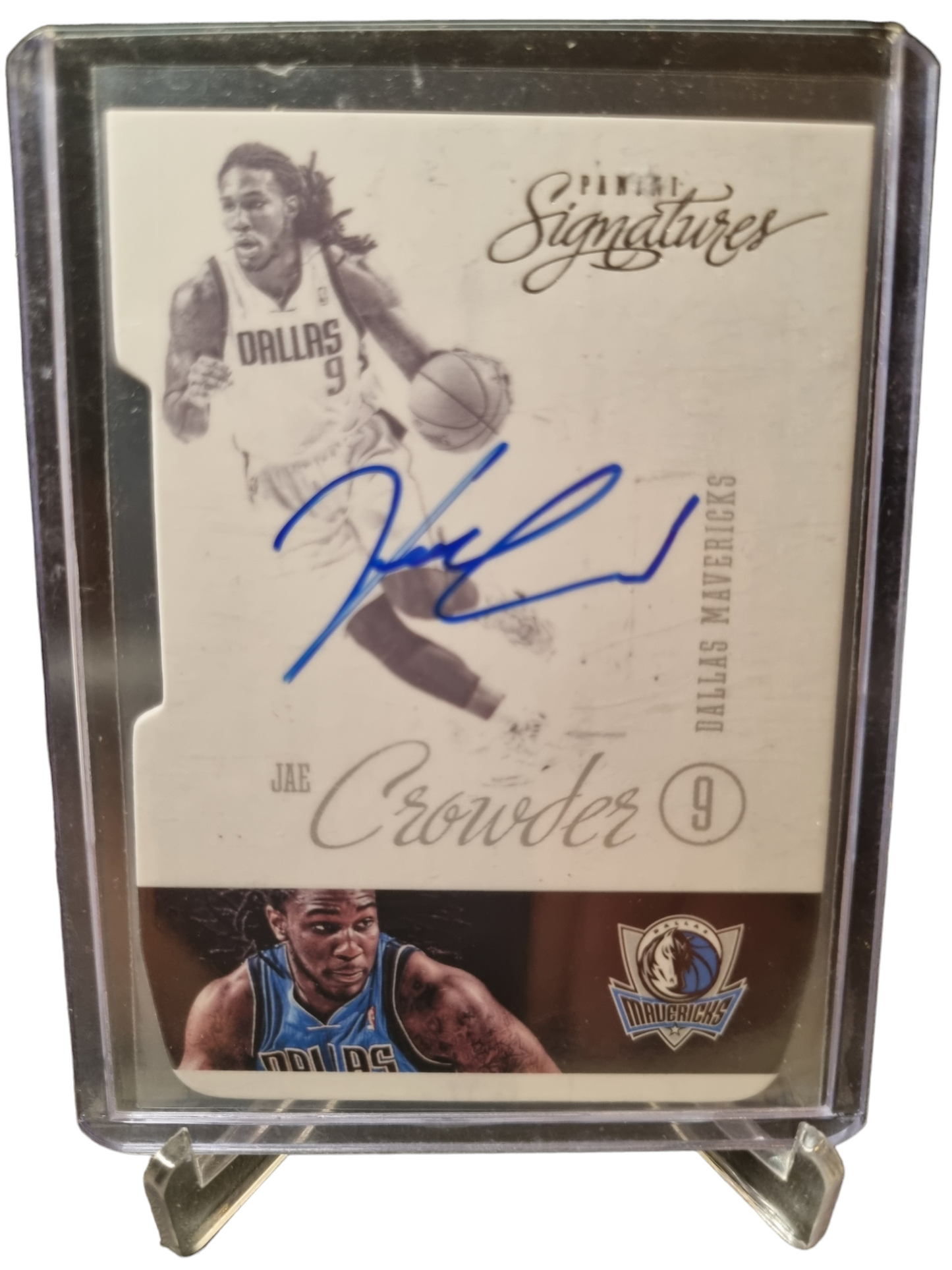 2012-13 Panini Signatures #34 Jae Crowder Panini Signatures On Card Autograph Die Cut