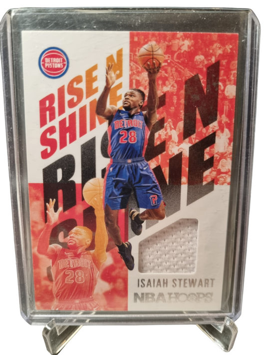 2020-21 Panini Hoops #RNS-IST Isiah Stewart Rookie Card Rise N Shine Patch