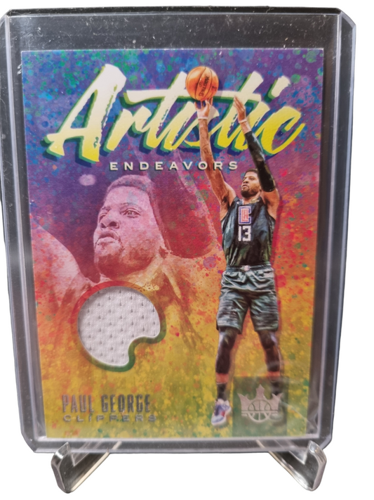 2019-20 Panini Court Kings #AE-PGR Paul George Artistic Endeavors Game Worn Patch 075/179