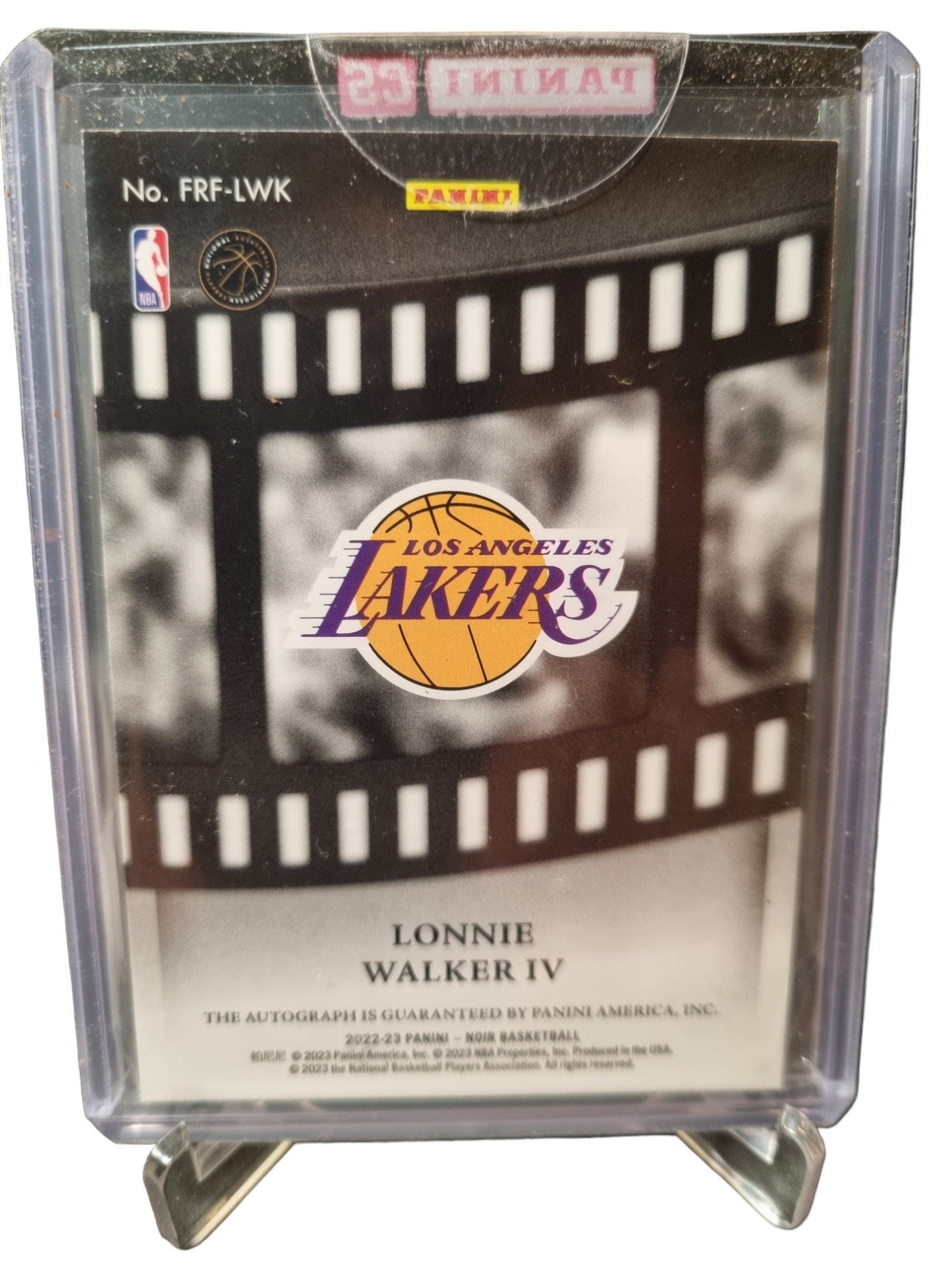 2022-23 Panini Noir #FRF-LWK Lonnie Walker IV Freeze Frame Autograph 02/99