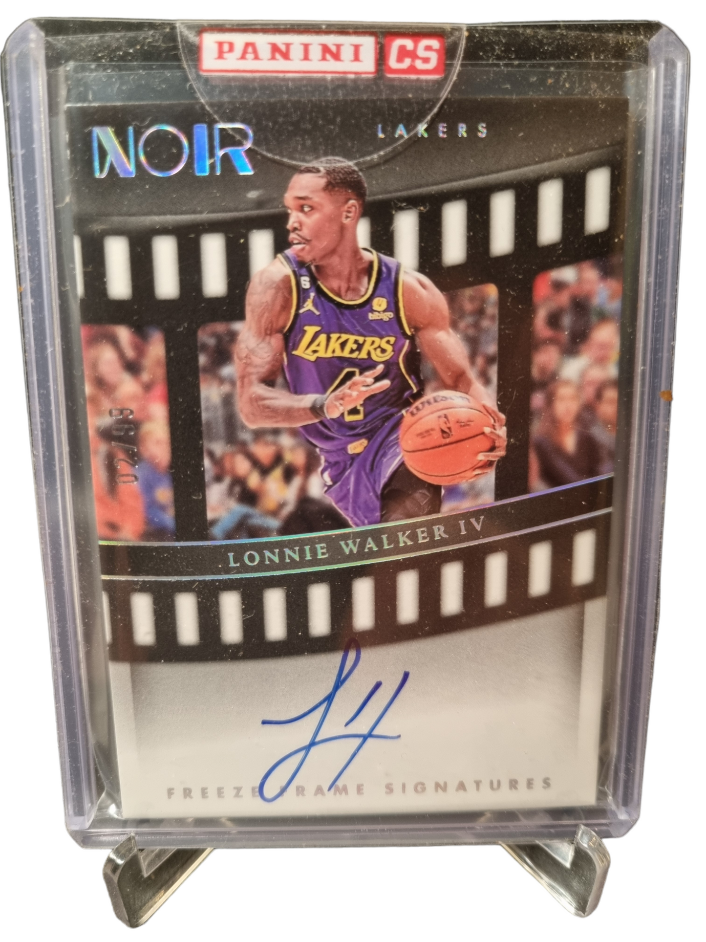 2022-23 Panini Noir #FRF-LWK Lonnie Walker IV Freeze Frame Autograph 02/99