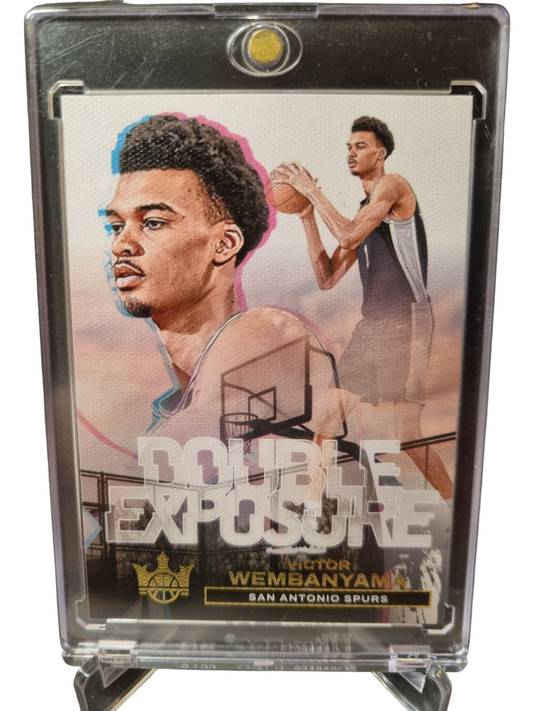 2023-24 Panini Court Kings #19 Victor Wembanyama Rookie Card Double Exposure