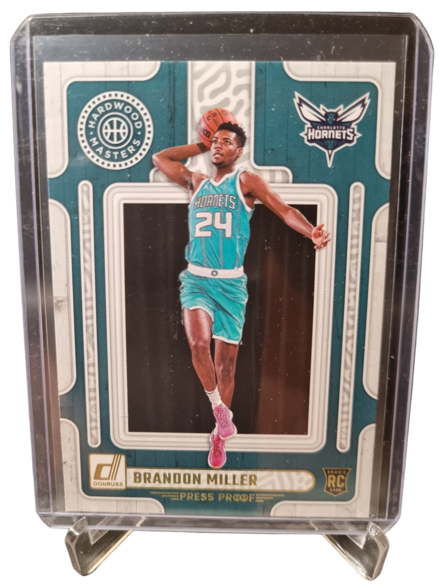 2023-24 Panini Donruss #7 Brandon Miller Rookie Card Hardwood Masters Gold Press Proof