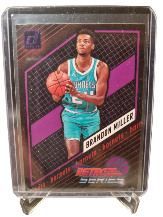 2023-24 Panini Donruss #3 Brandon Miller Rookie Card Retro Series Purple Press Proof