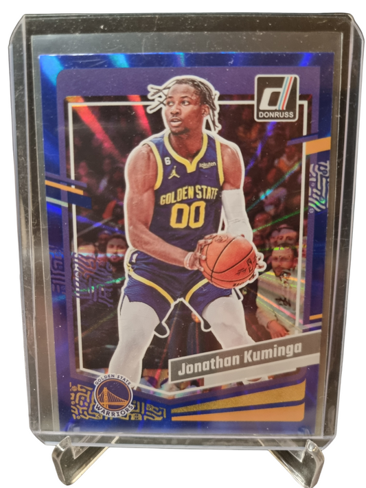 2023-24 Panini Donruss #148 Jonathan Kuminga Blue Laser Holo 22/49