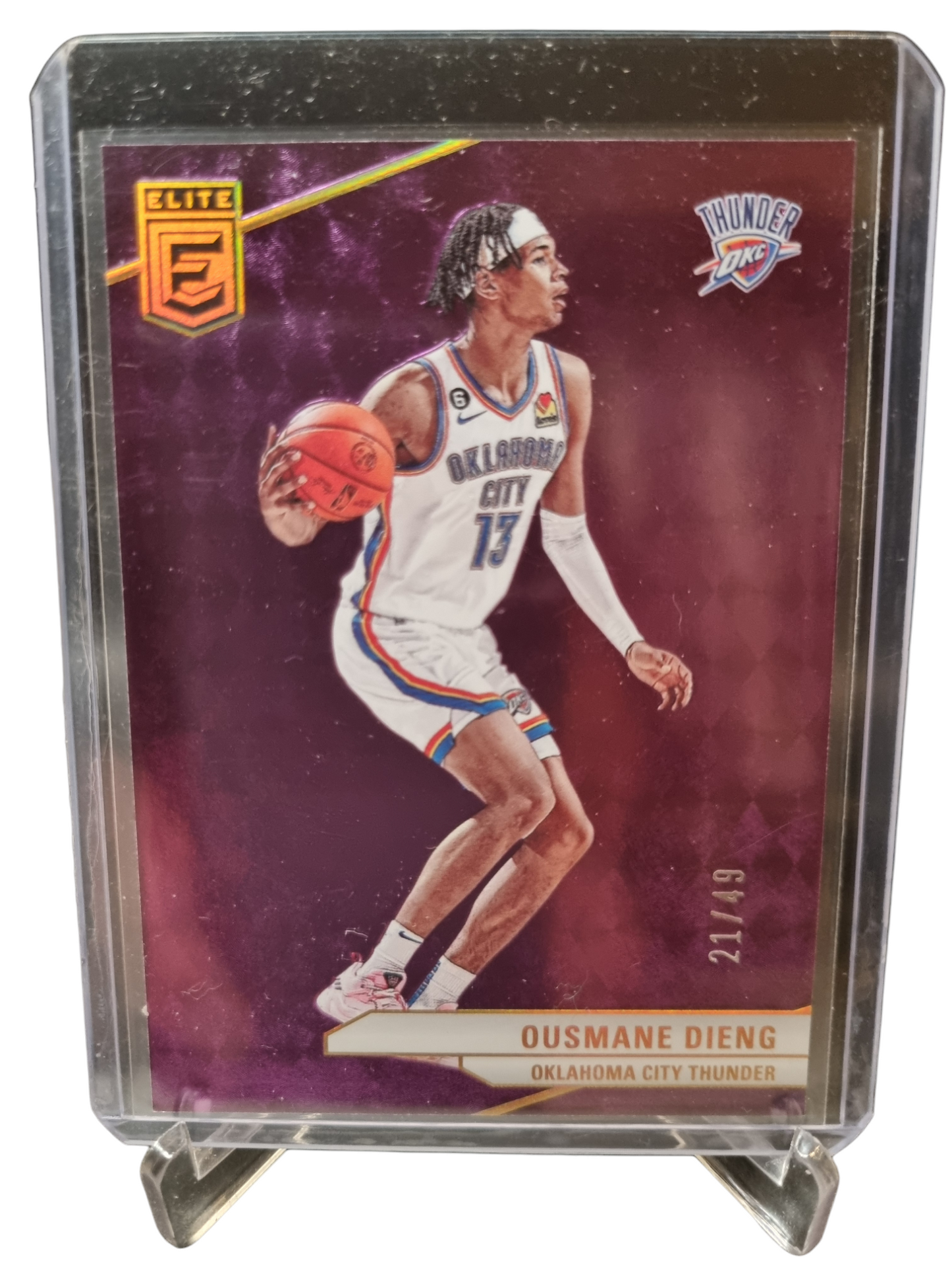 2023-24 Panini Elite #180 Ousmane Dieng Purple 21/49