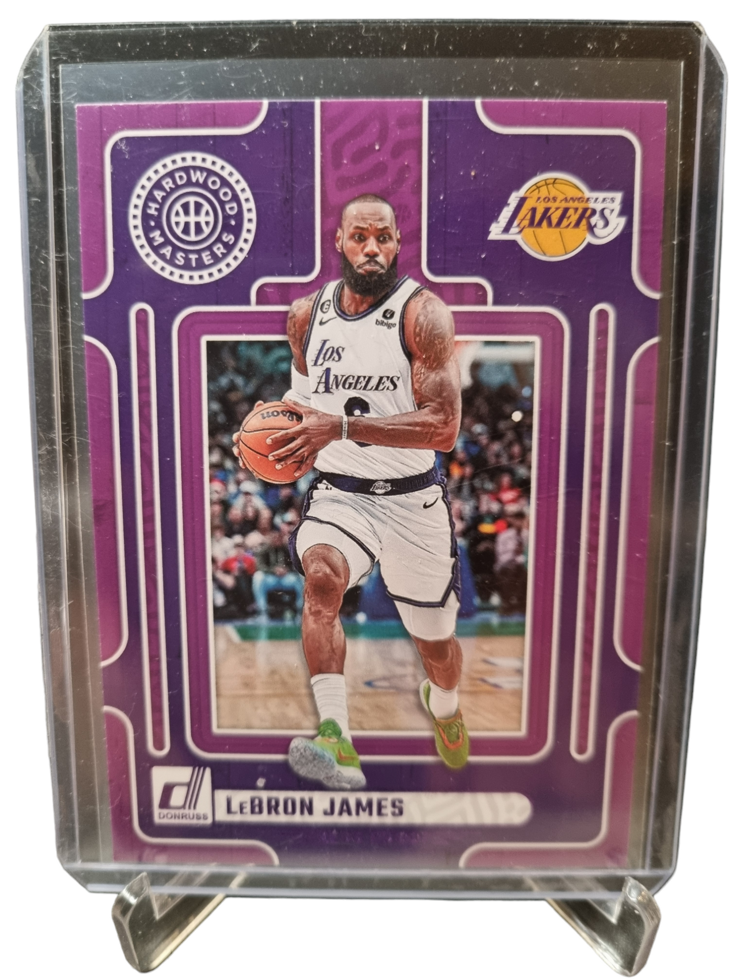 2023-24 Panini Donruss #8 Lebron James Hardwood Masters Purple Press Proof