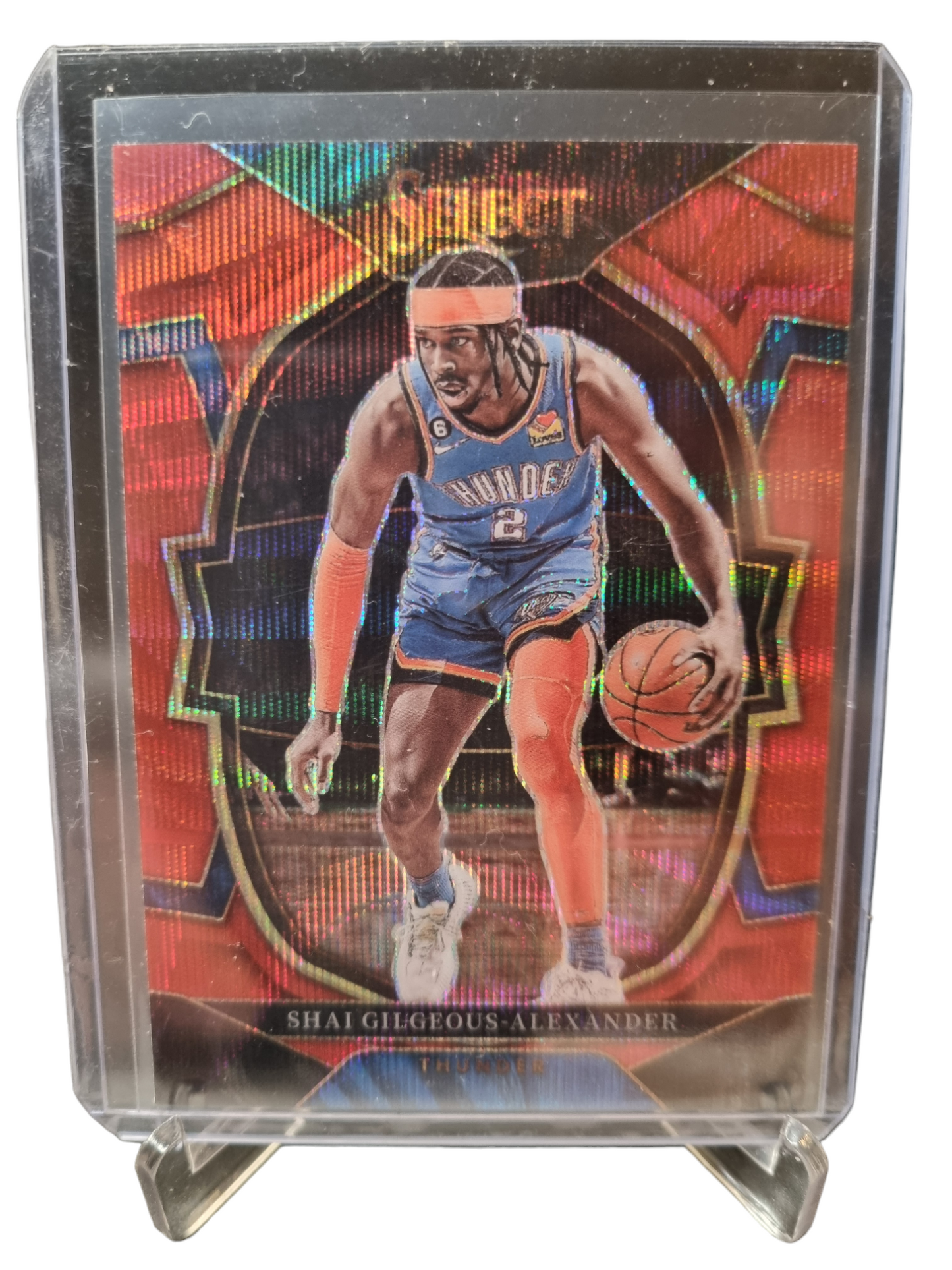 2022-23 Panini Select #56 Shai Gilgeous-Alexander Red Wave Prizm