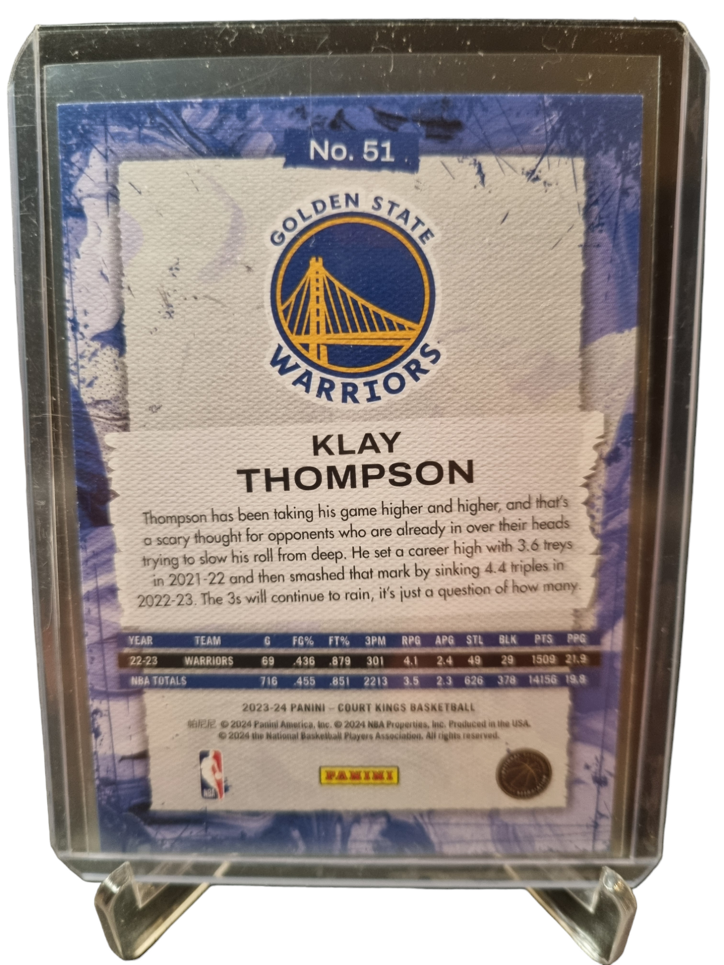 2023-24 Panini Court Kings #51 Klay Thompson Artist Proof