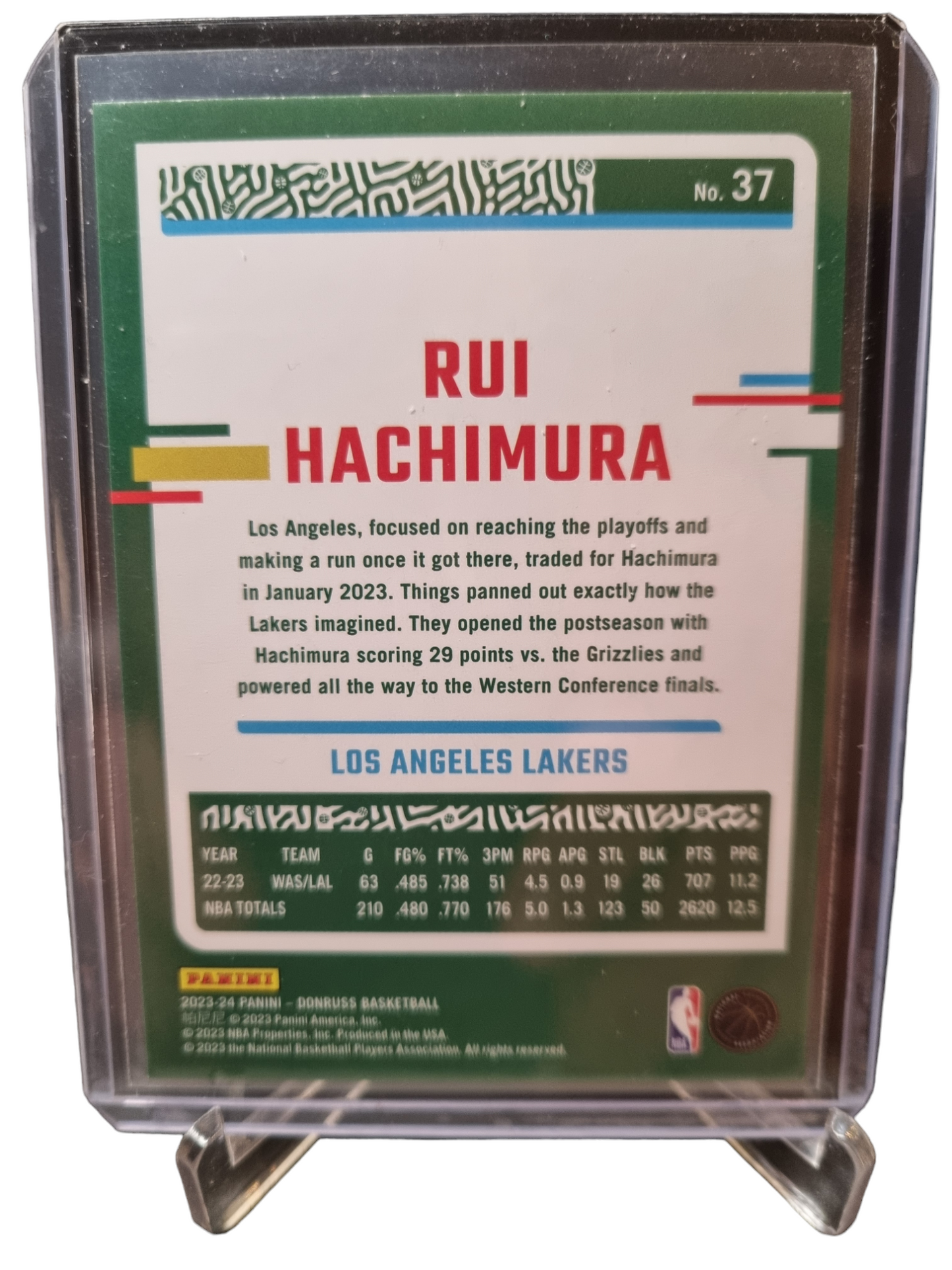 2023-24 Panini Donruss #37 Rui Hachimura Press Proof