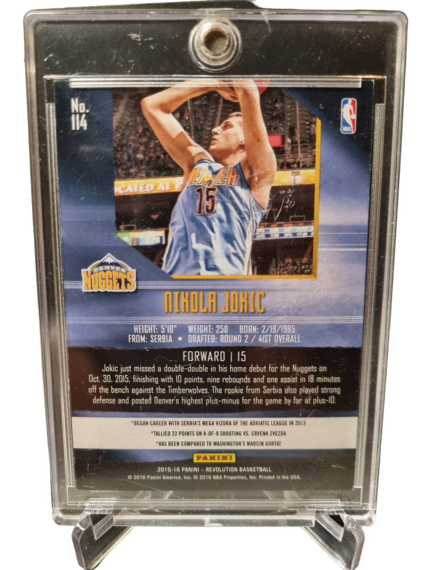 2015-16 Panini Revolution #114 Nikola Jokic Rookie Card Nova