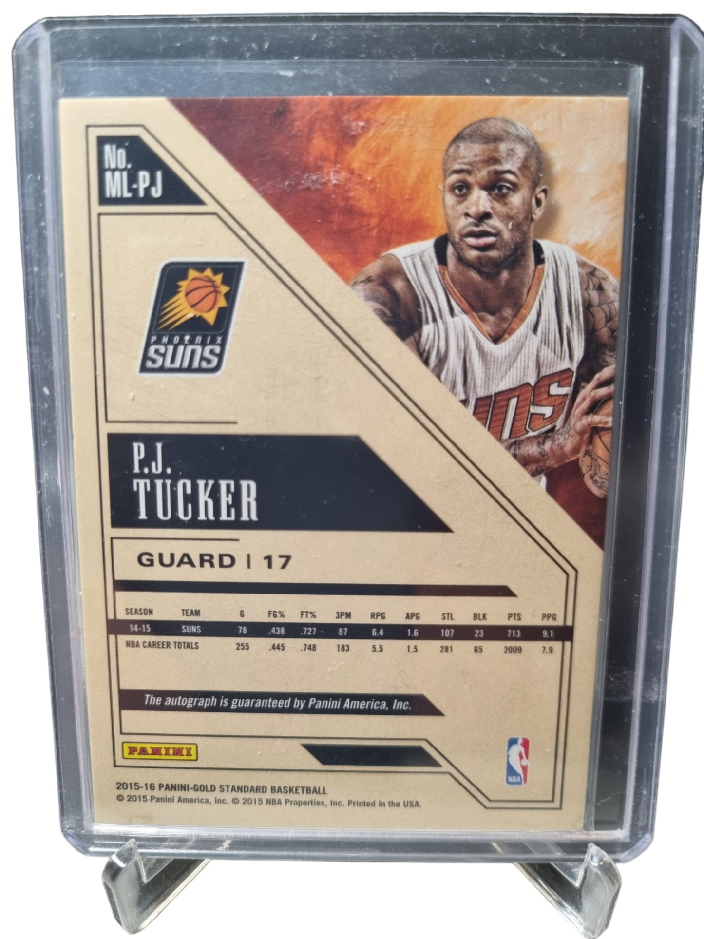 2015-16 Panini Gold Standard #ML-PJ P.J. Tucker Mother Lode Autograph 77/99