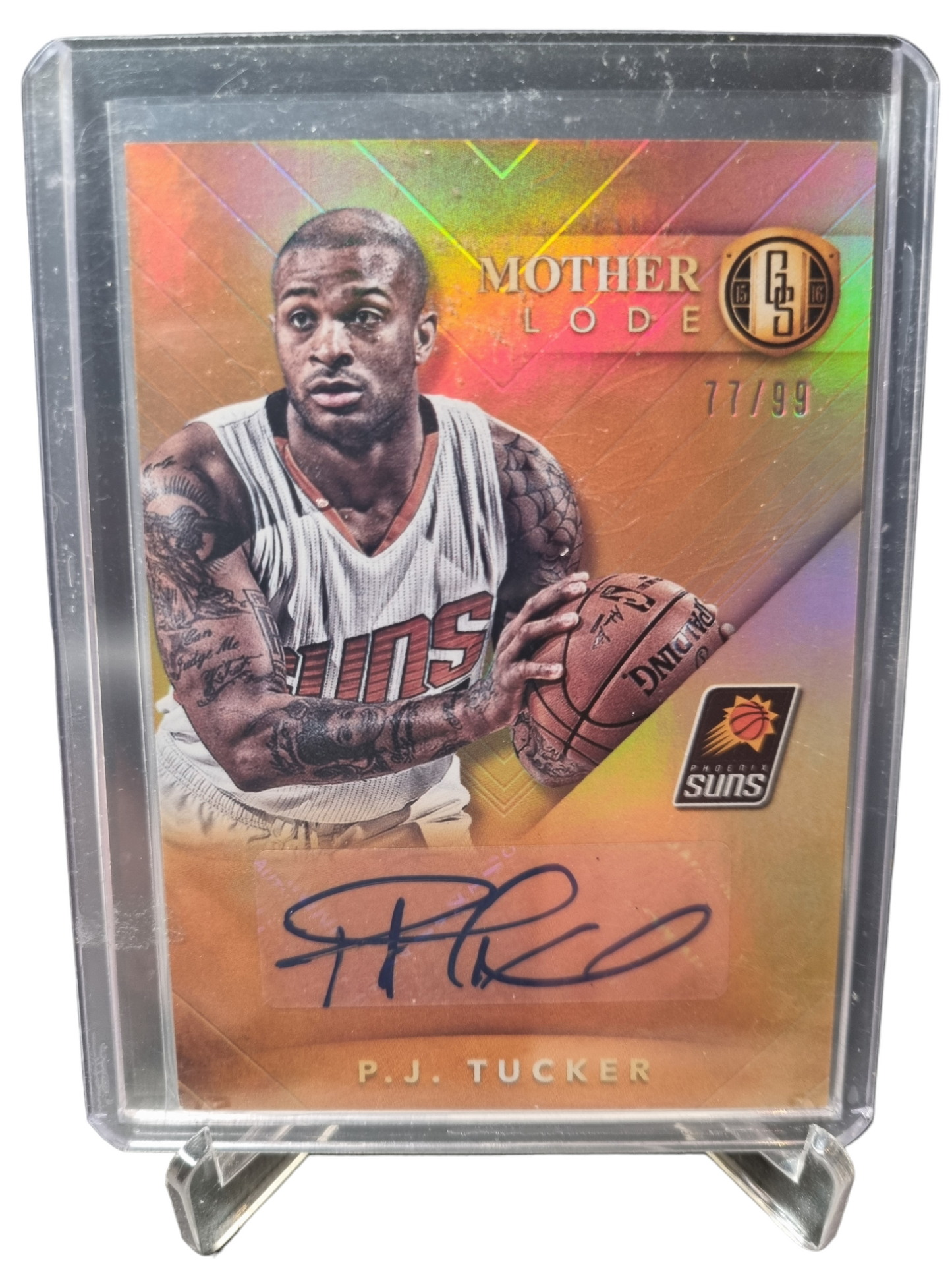 2015-16 Panini Gold Standard #ML-PJ P.J. Tucker Mother Lode Autograph 77/99